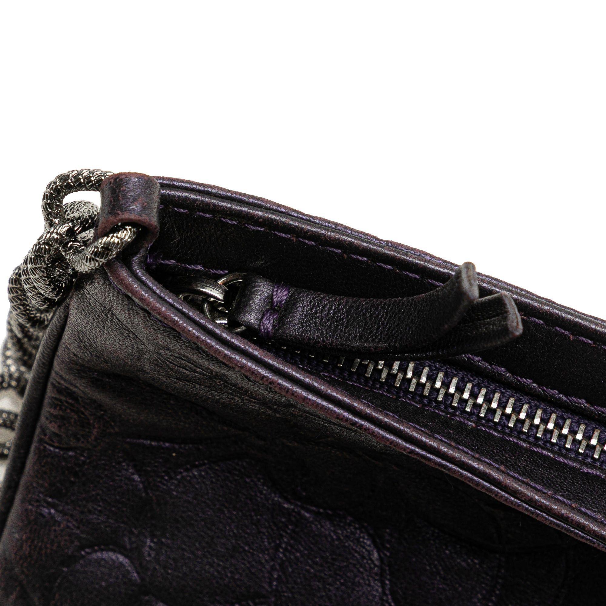 Chanel Embossed Lambskin Camellia Chain Pochette Size ONE SIZE - 7 Thumbnail