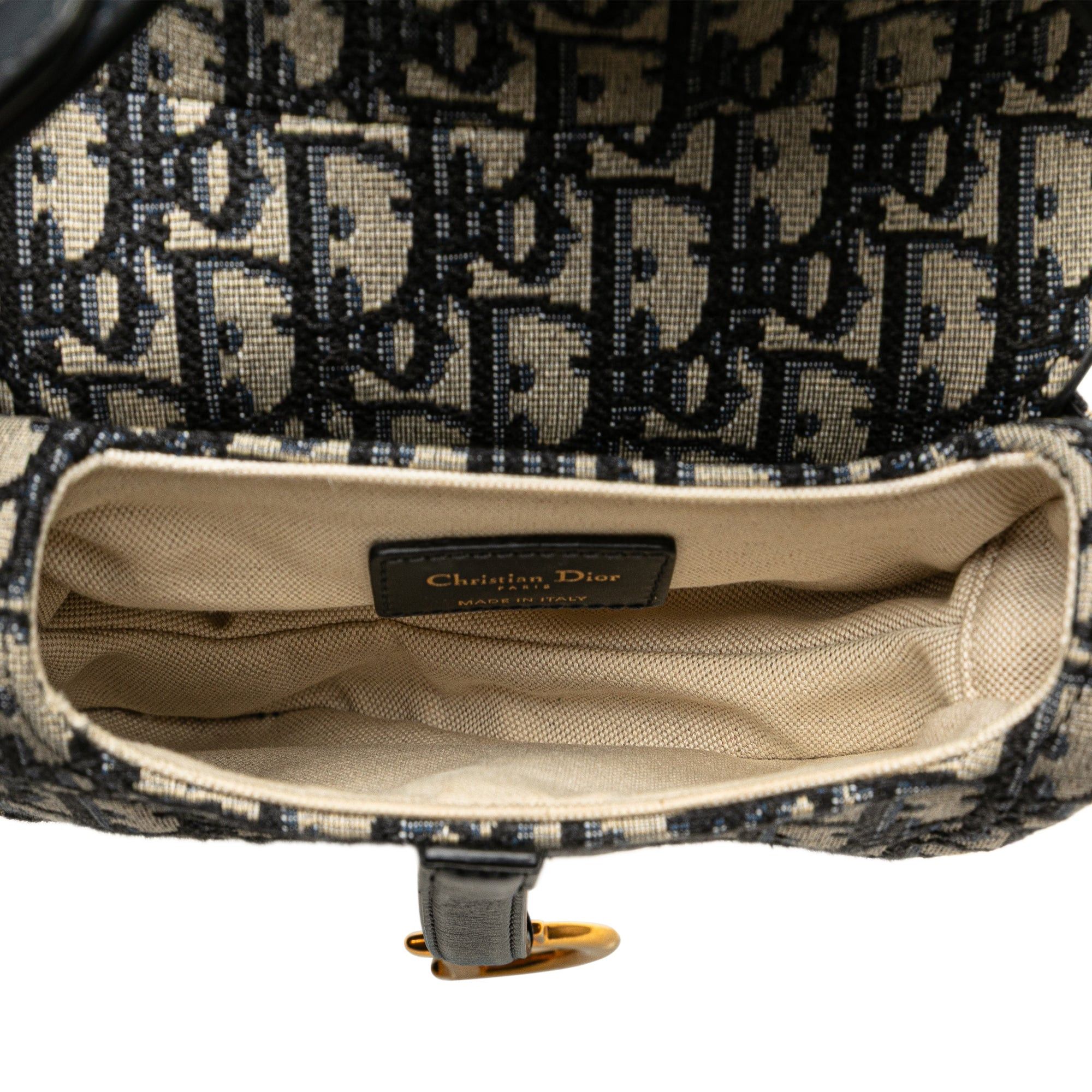 Dior Mini Oblique Canvas Saddle Bag Size ONE SIZE - 4 Thumbnail