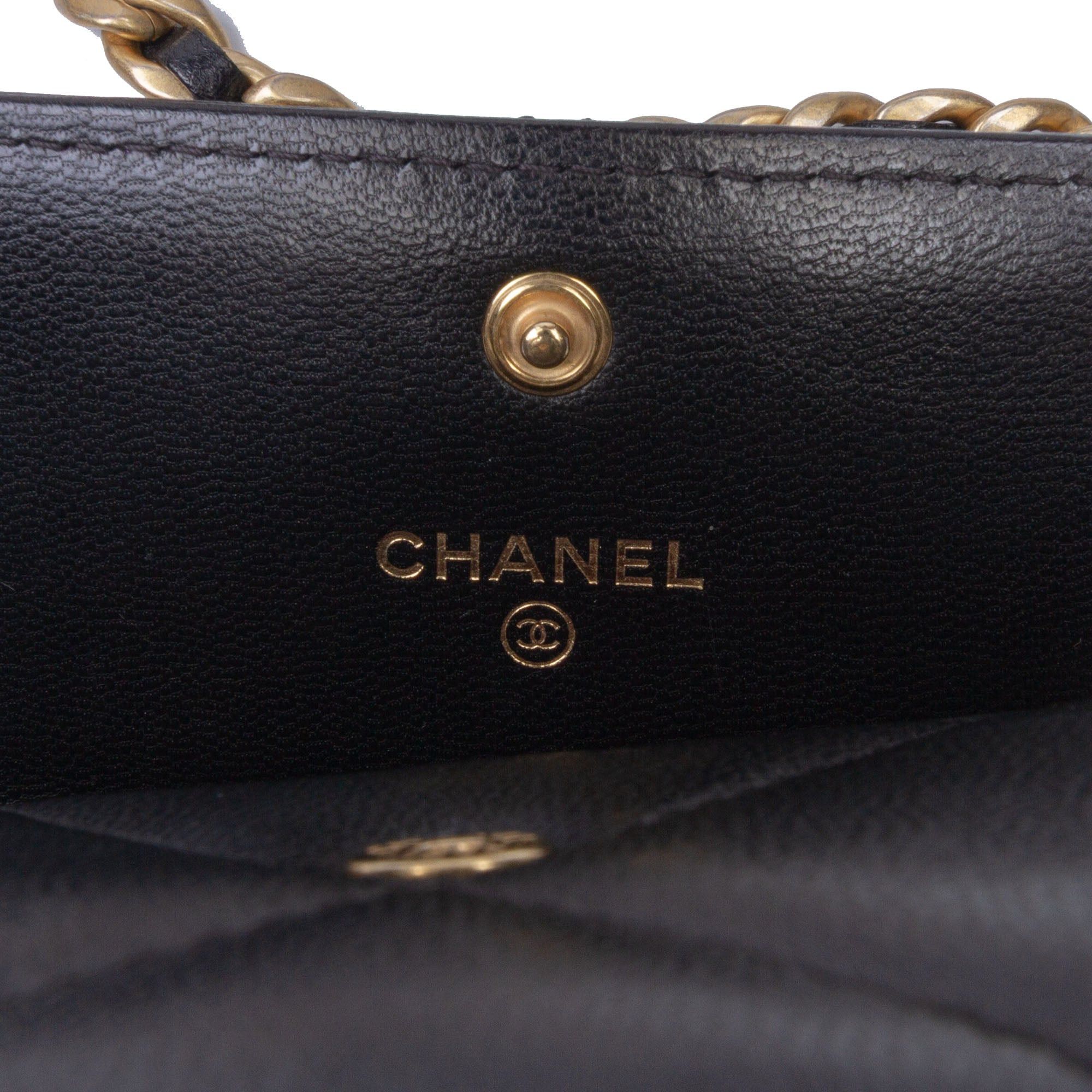 Chanel Quilted Lambskin 19 Flap Coin Purse With Chain Size ONE SIZE - 5 Thumbnail