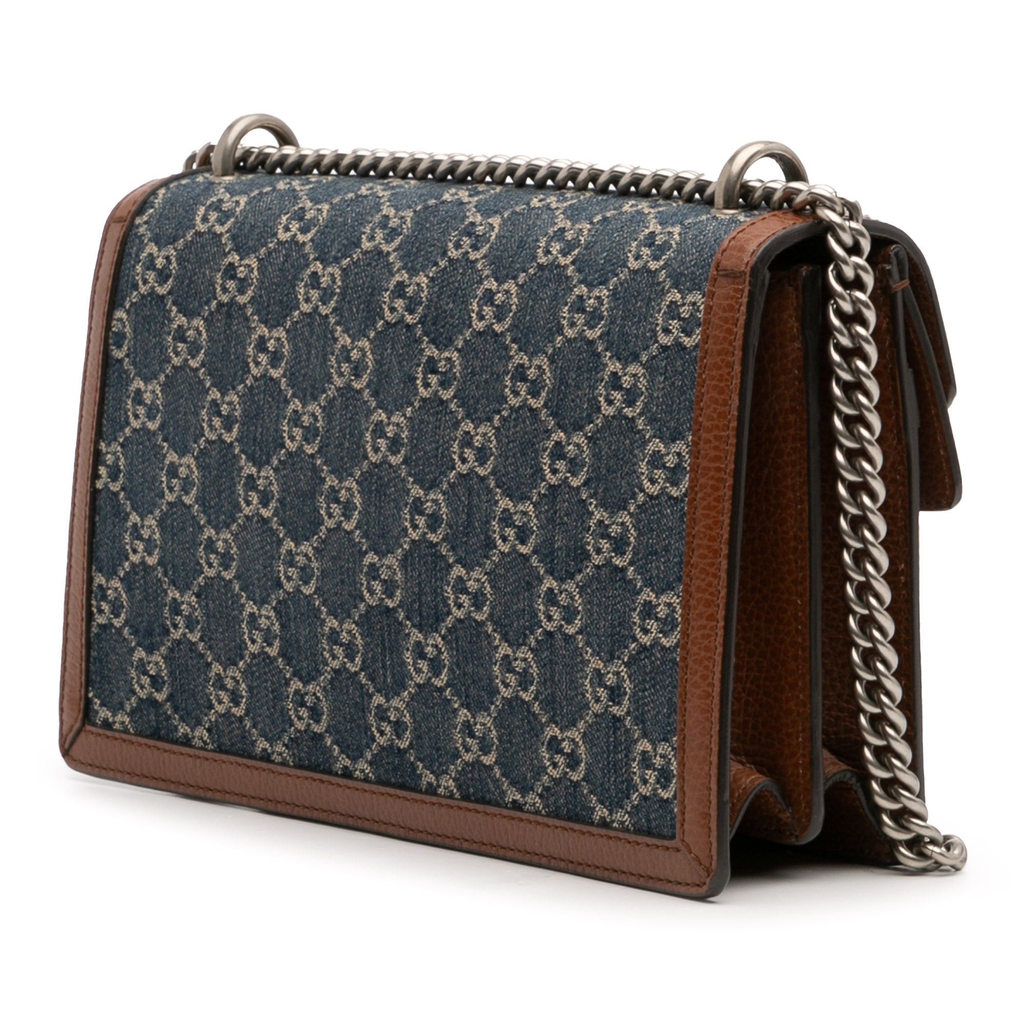 Gucci Small GG Denim Dionysus Shoulder Bag Size ONE SIZE - 2 Thumbnail