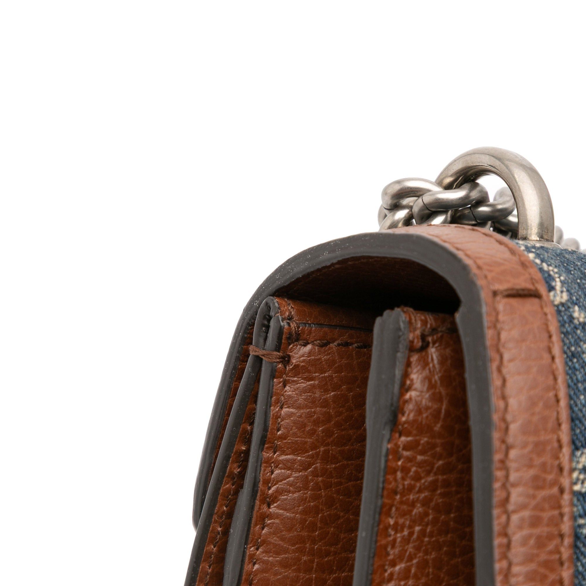 Gucci Small GG Denim Dionysus Shoulder Bag Size ONE SIZE - 10 Thumbnail