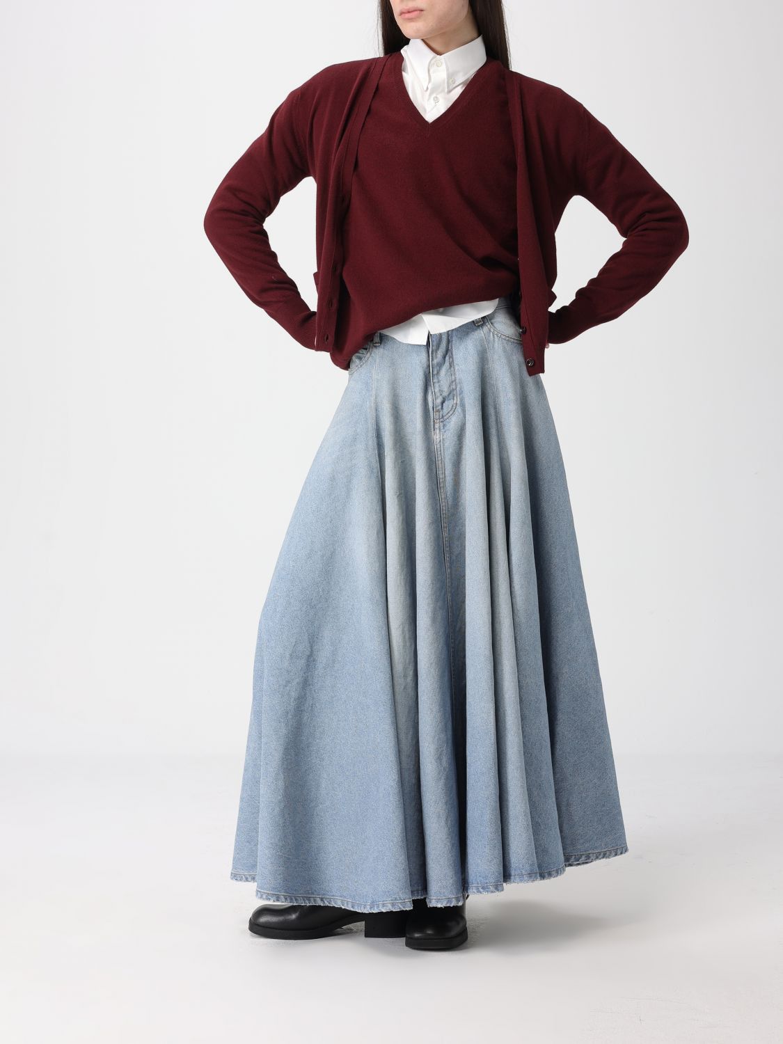 Maison Margiela Maison Margiela Sweater Woman Burgundy Size L / US 10 / IT 46 - 2 Thumbnail