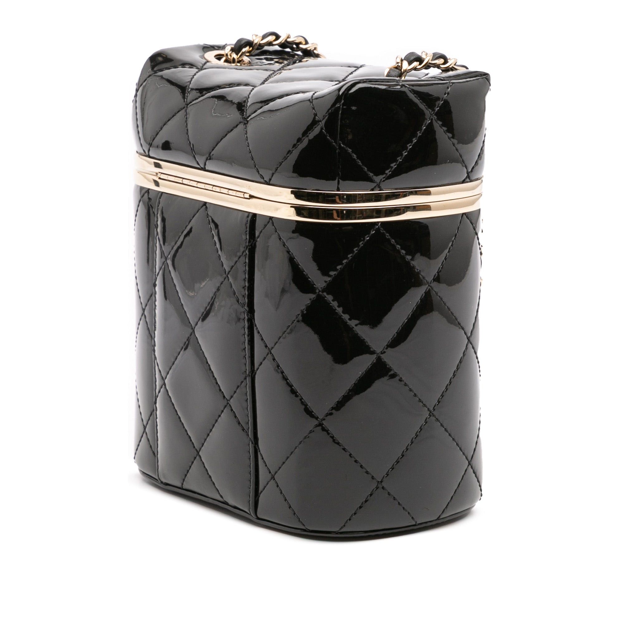 Chanel Quilted Patent Logo Chain Vanity Case Size ONE SIZE - 2 Thumbnail