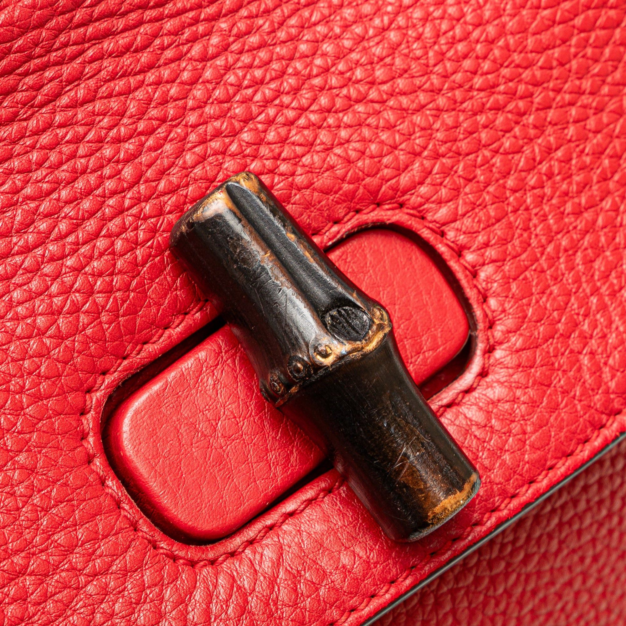 Gucci Small Leather Bamboo Daily Satchel Size ONE SIZE - 8 Thumbnail