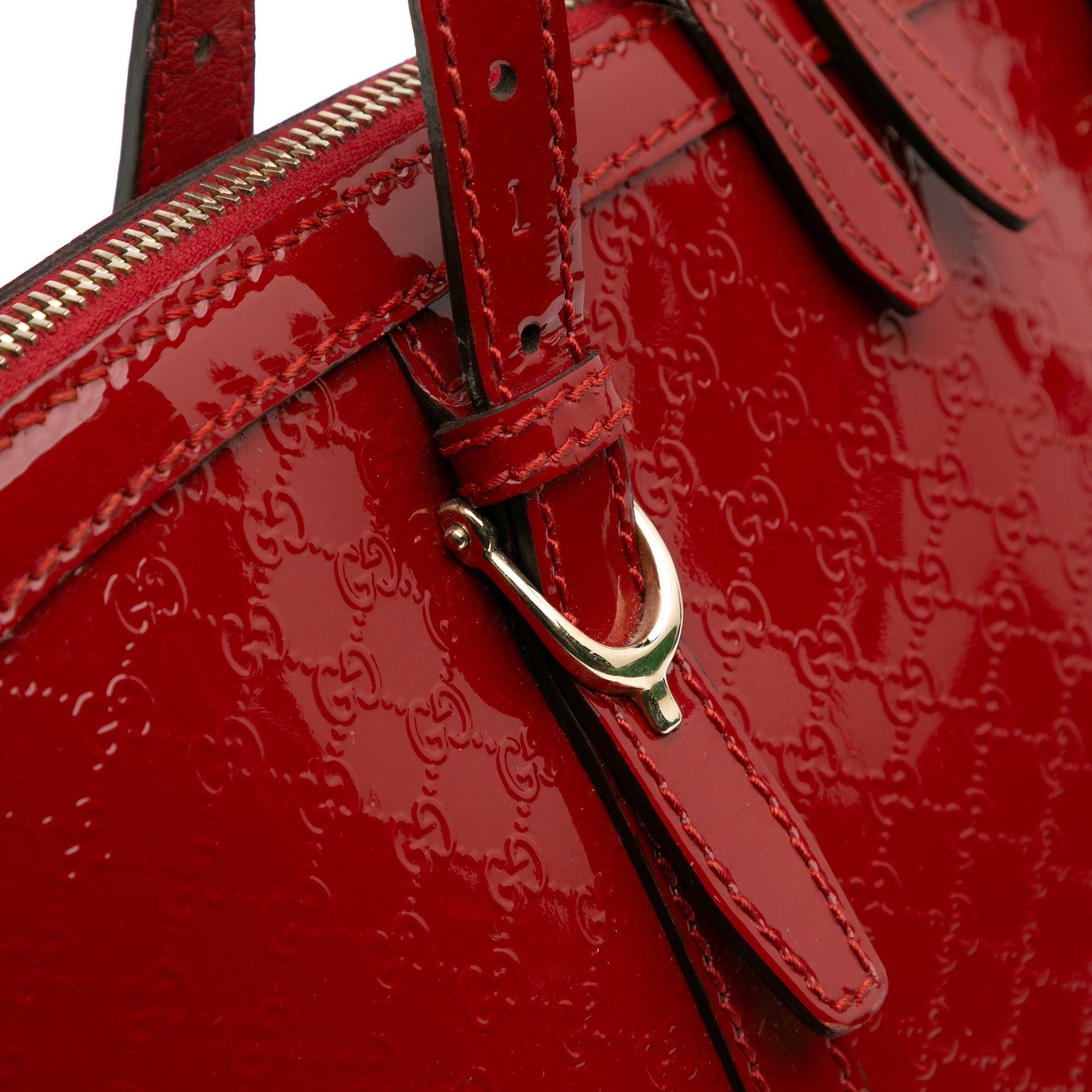 Gucci Large Microguccissima Patent Nice Dome Top Handle Bag Size ONE SIZE - 9 Thumbnail