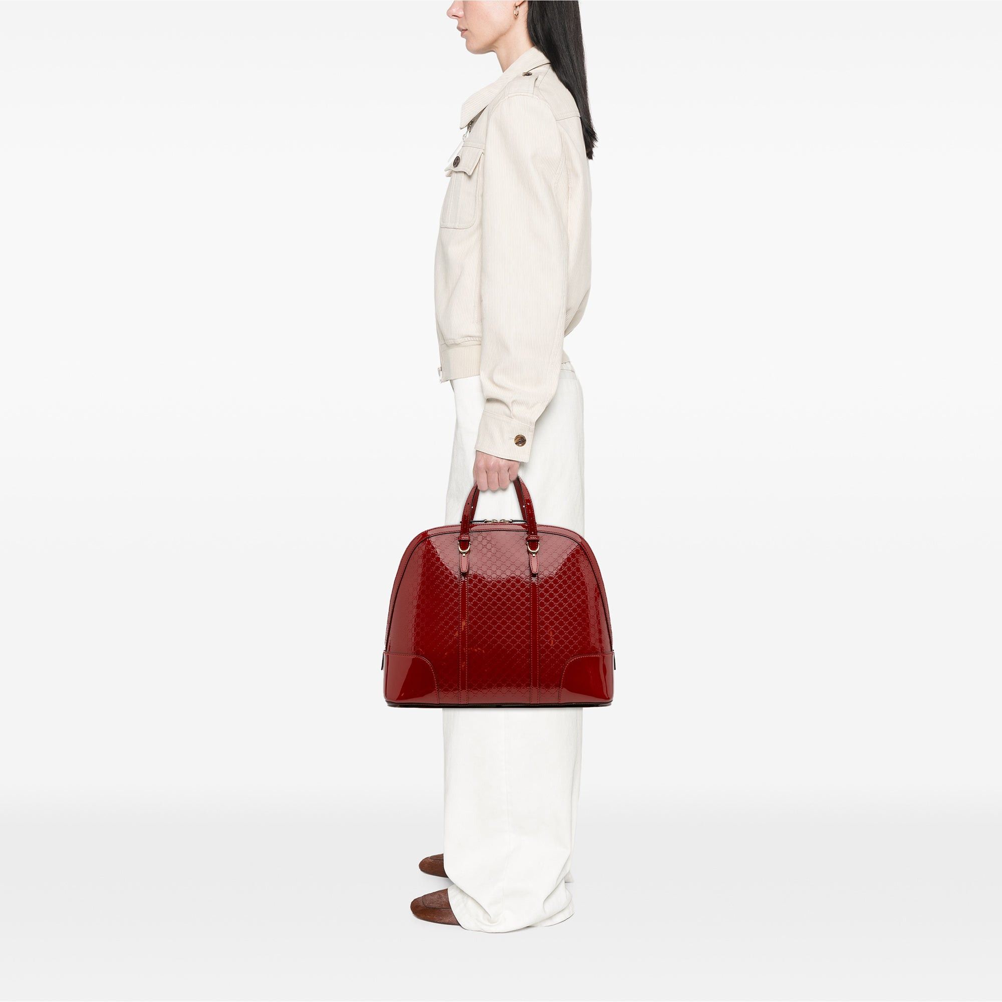 Gucci Large Microguccissima Patent Nice Dome Top Handle Bag Size ONE SIZE - 12 Thumbnail