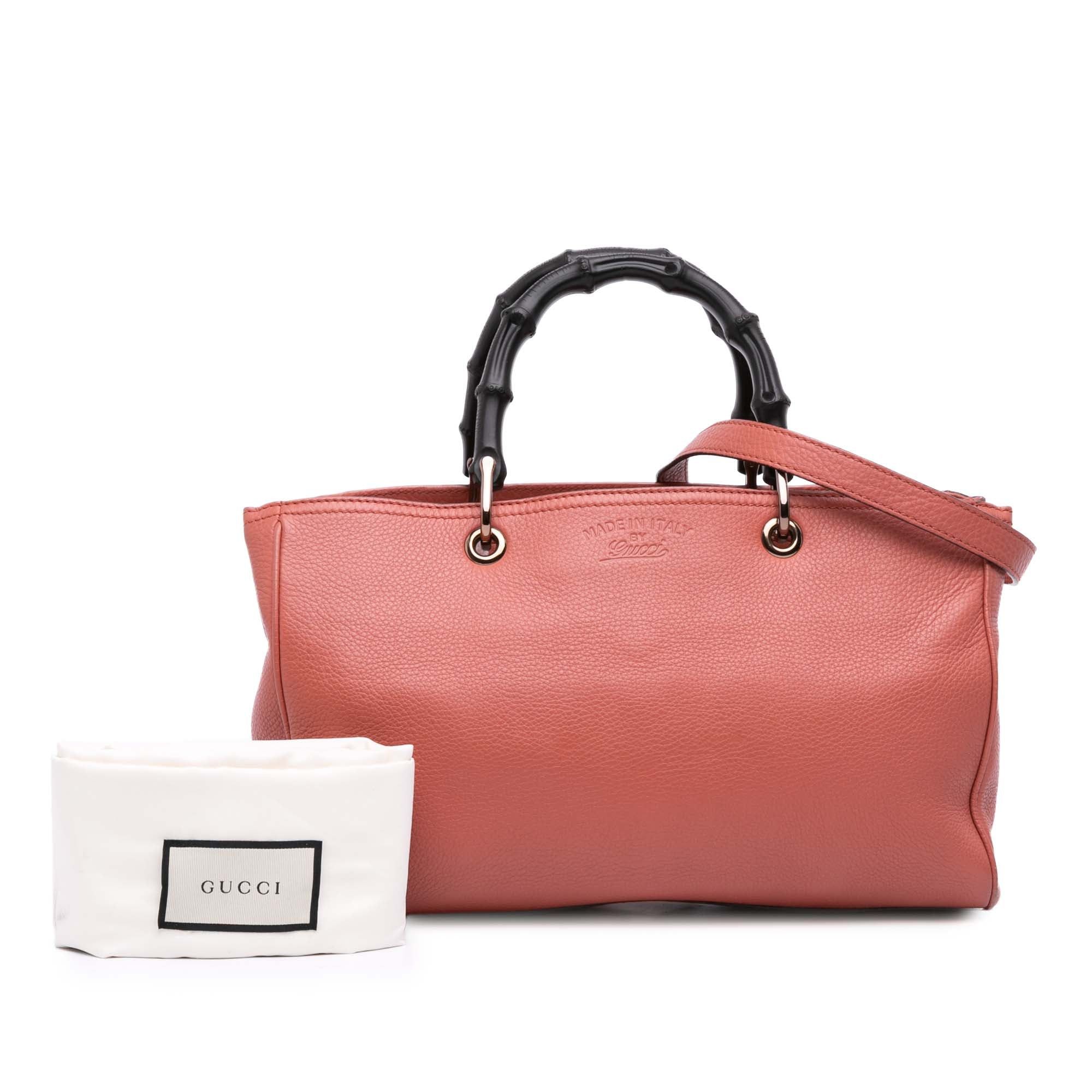 Gucci Medium Calfskin Bamboo Shopper Satchel Size ONE SIZE - 13 Thumbnail