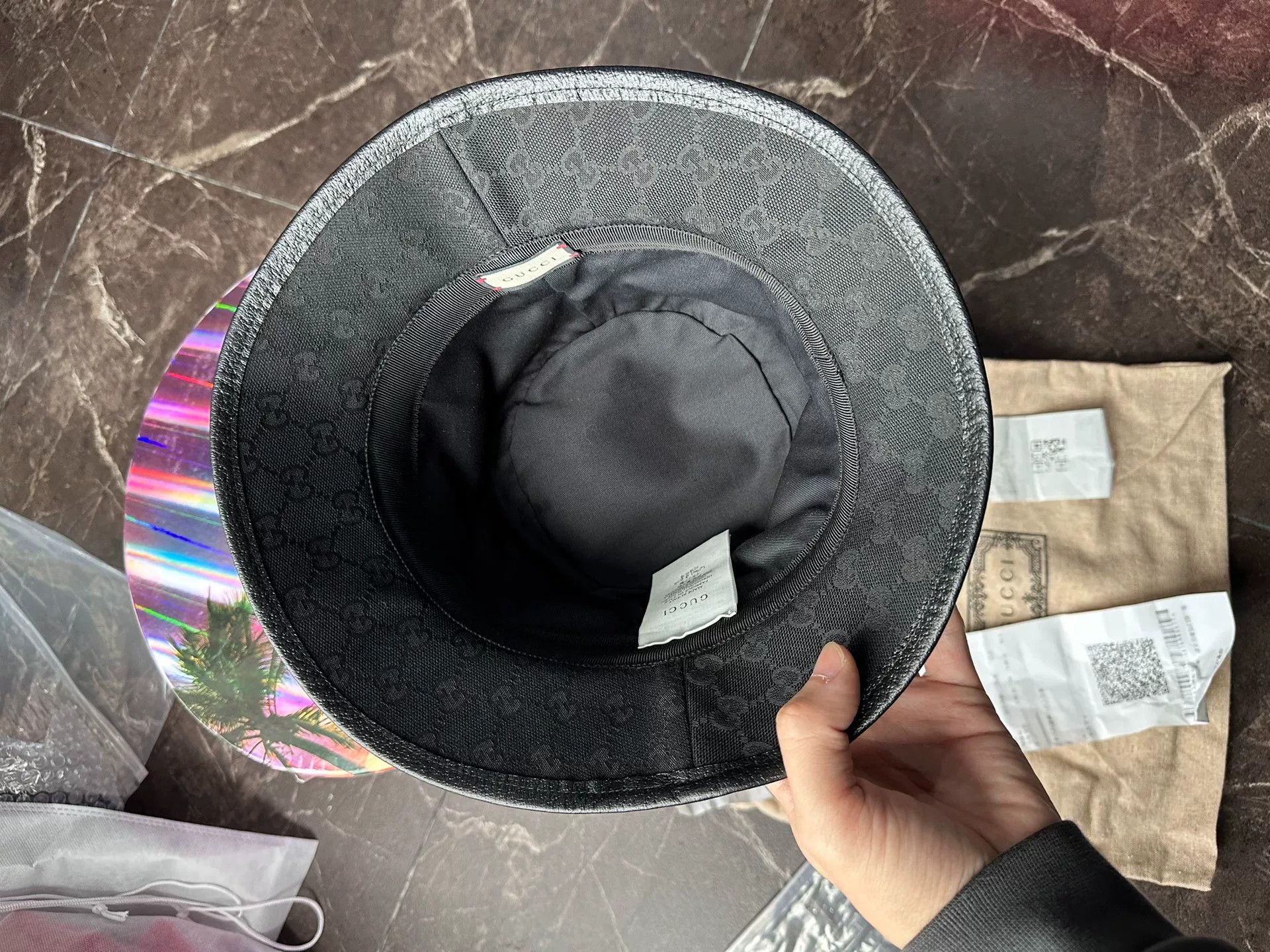 Gucci Gucci GG Canvas Logo Bucket Hat Size ONE SIZE - 4 Thumbnail