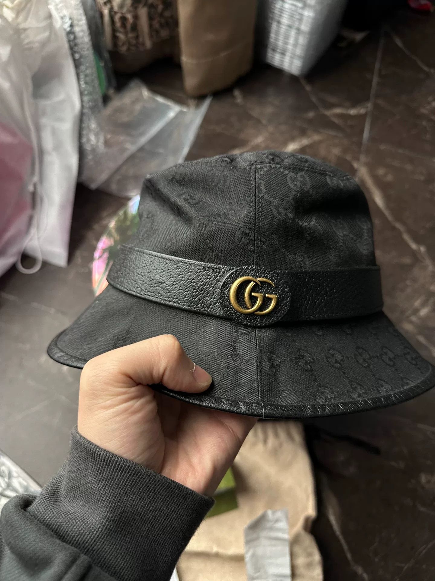 Gucci Gucci GG Canvas Logo Bucket Hat Size ONE SIZE - 3 Thumbnail