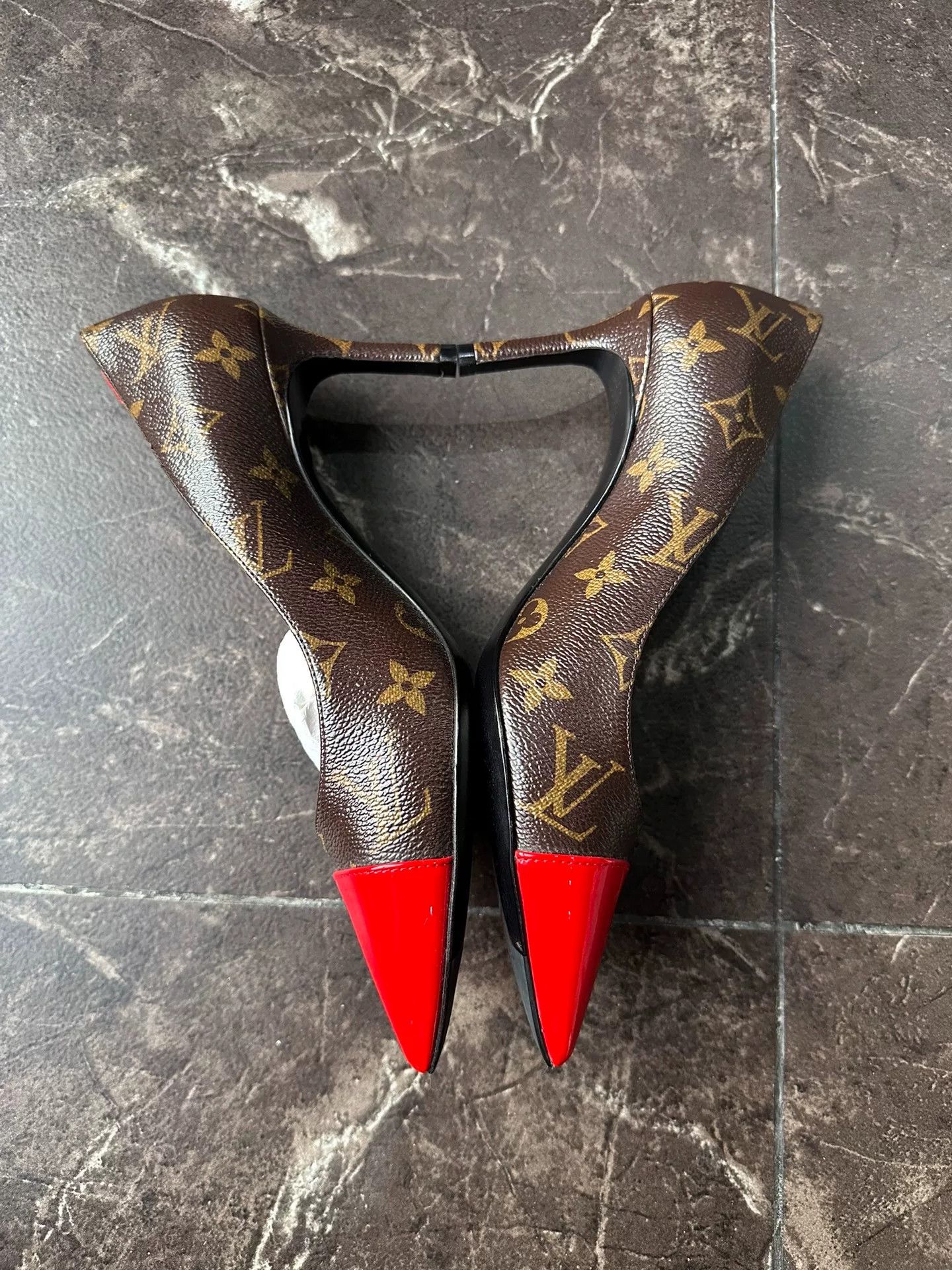 Louis Vuitton Louis Vuitton Monogram Red Leather Heels Size US 6 / IT 36 - 3 Thumbnail