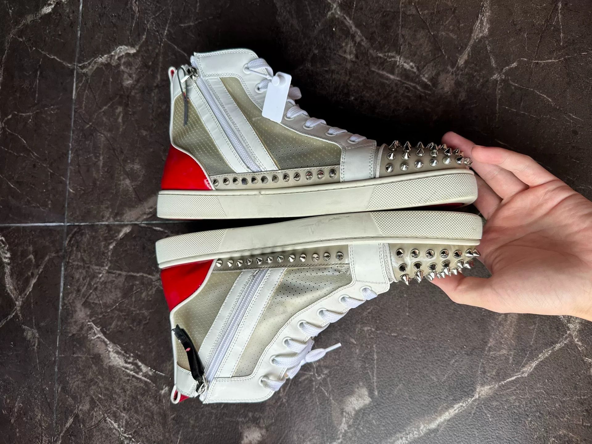 Christian Louboutin Christian Louboutin CL Transparent PVC High-Top Sneakers Size US 10 / EU 43 - 3 Thumbnail