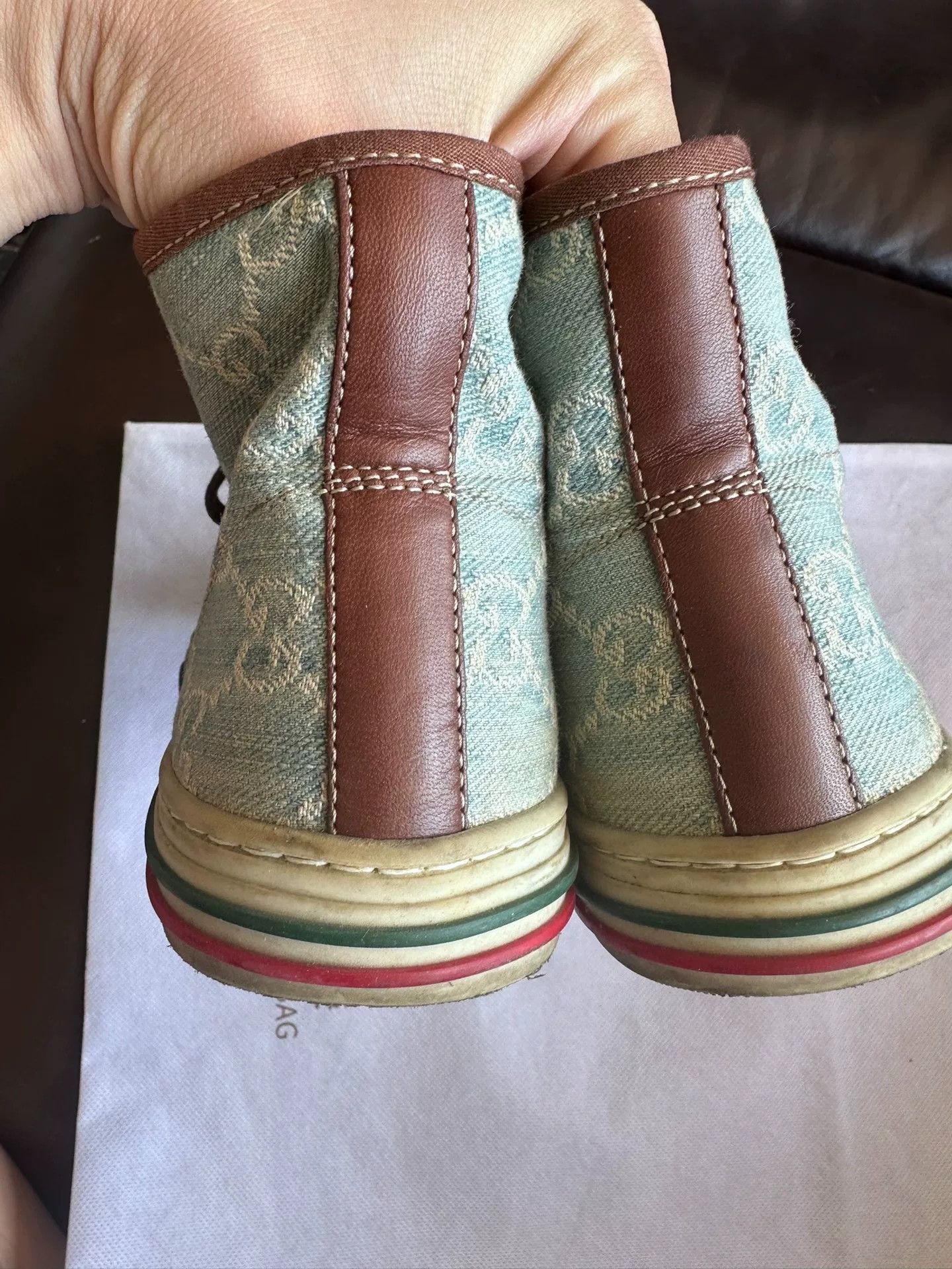 Gucci Gucci Women's Leather Denim Shoes Size US 6 / IT 36 - 5 Thumbnail