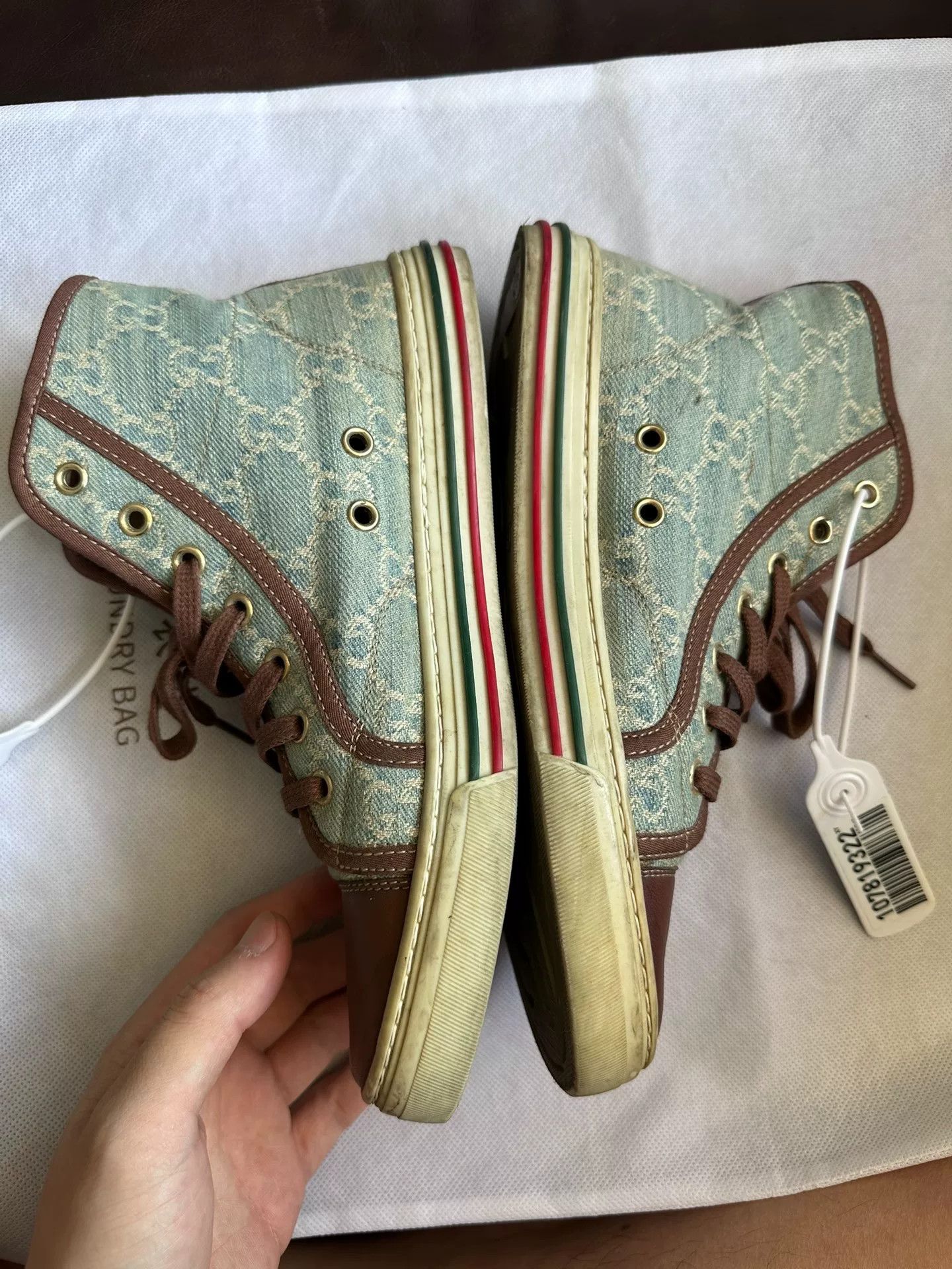 Gucci Gucci Women's Leather Denim Shoes Size US 6 / IT 36 - 3 Thumbnail