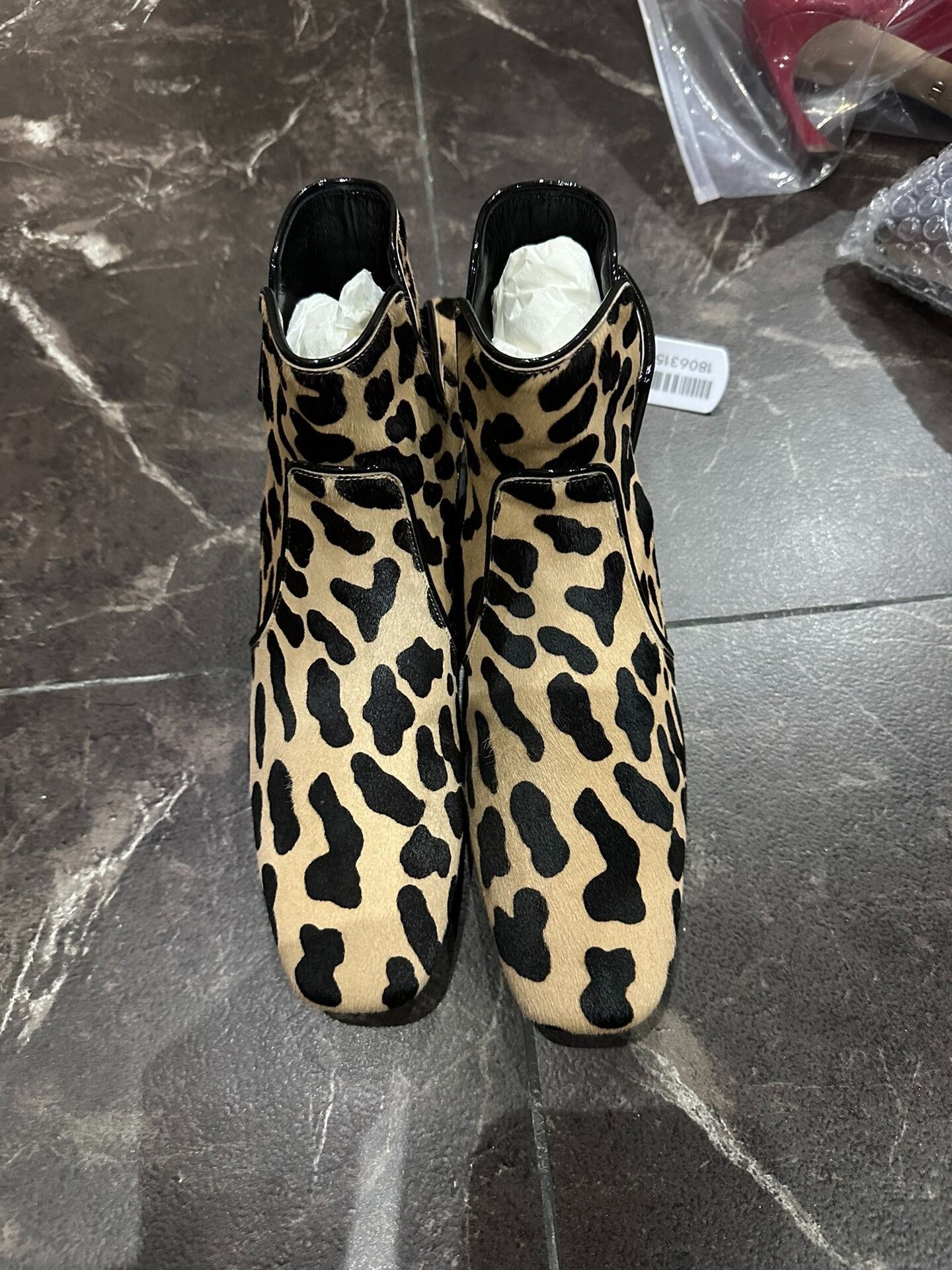 Roger Vivier Roger Vivier Classic Square Buckle Leopard Boots Size US 4 / IT 34 - 2 Thumbnail