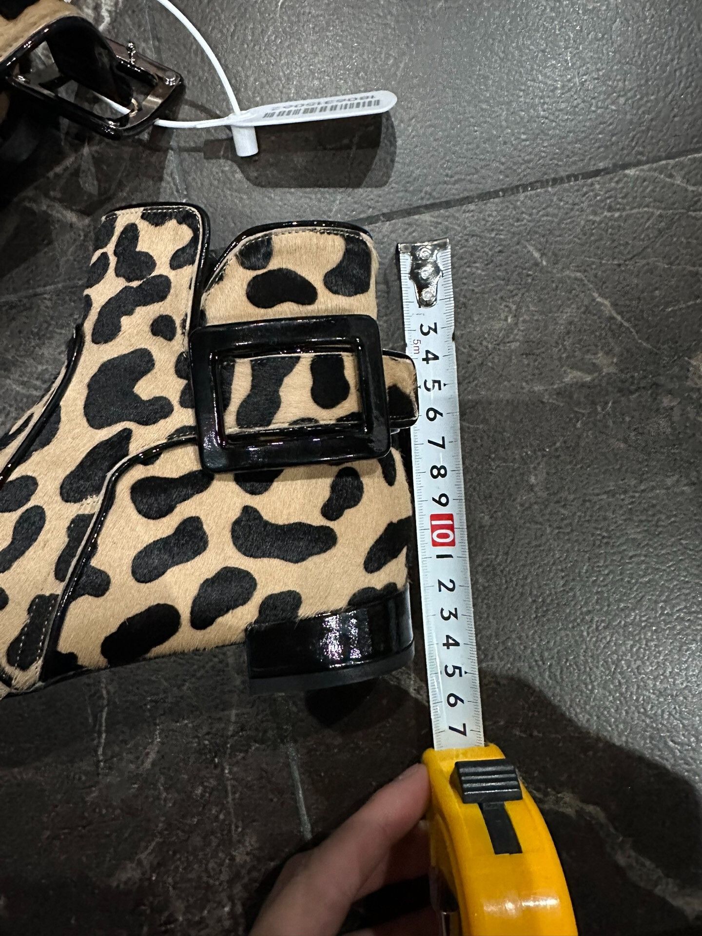 Roger Vivier Roger Vivier Classic Square Buckle Leopard Boots Size US 4 / IT 34 - 7 Thumbnail