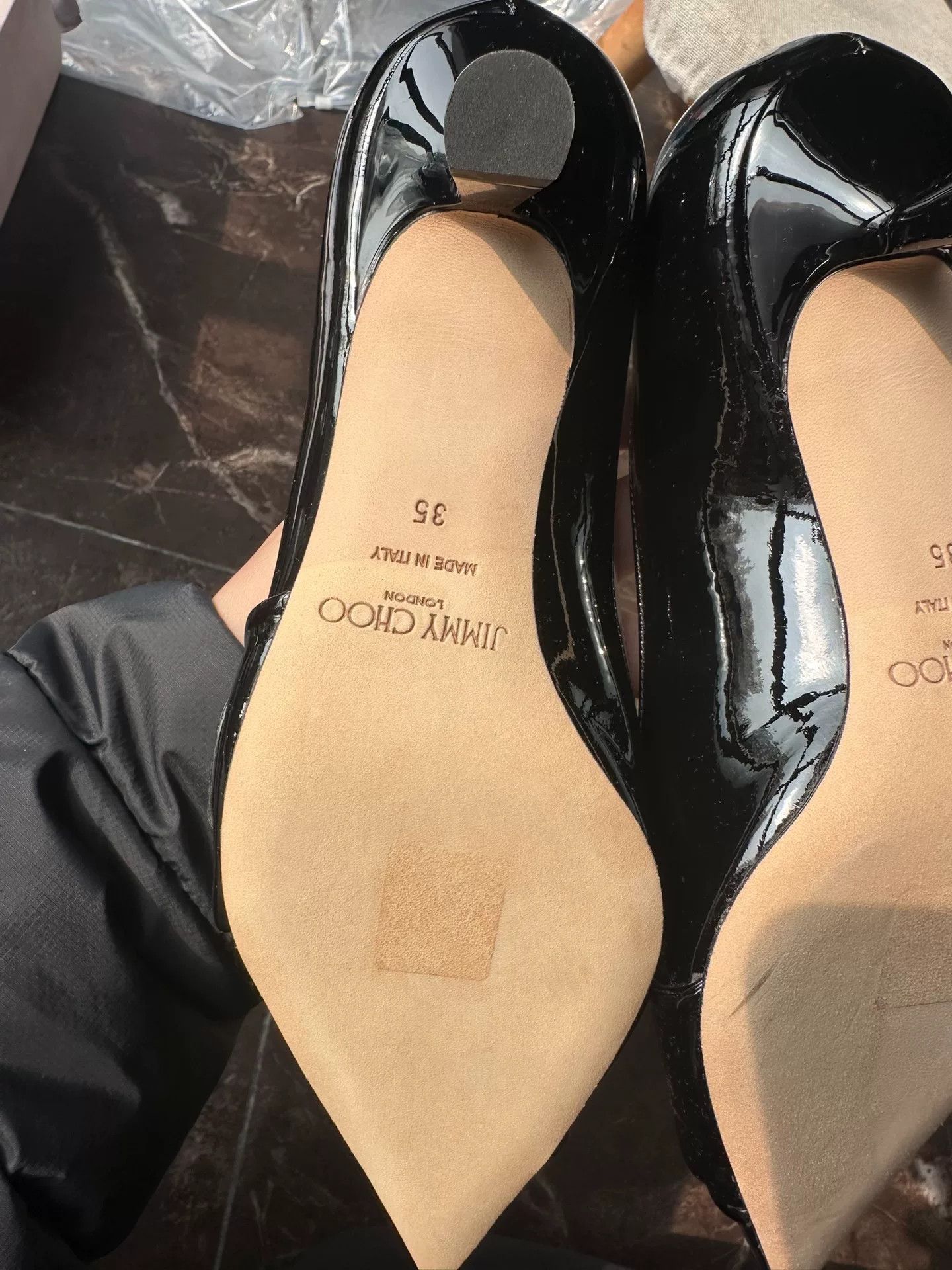 Jimmy Choo Jimmy Choo Black Patent Leather Heels Size US 4 / IT 34 - 7 Thumbnail