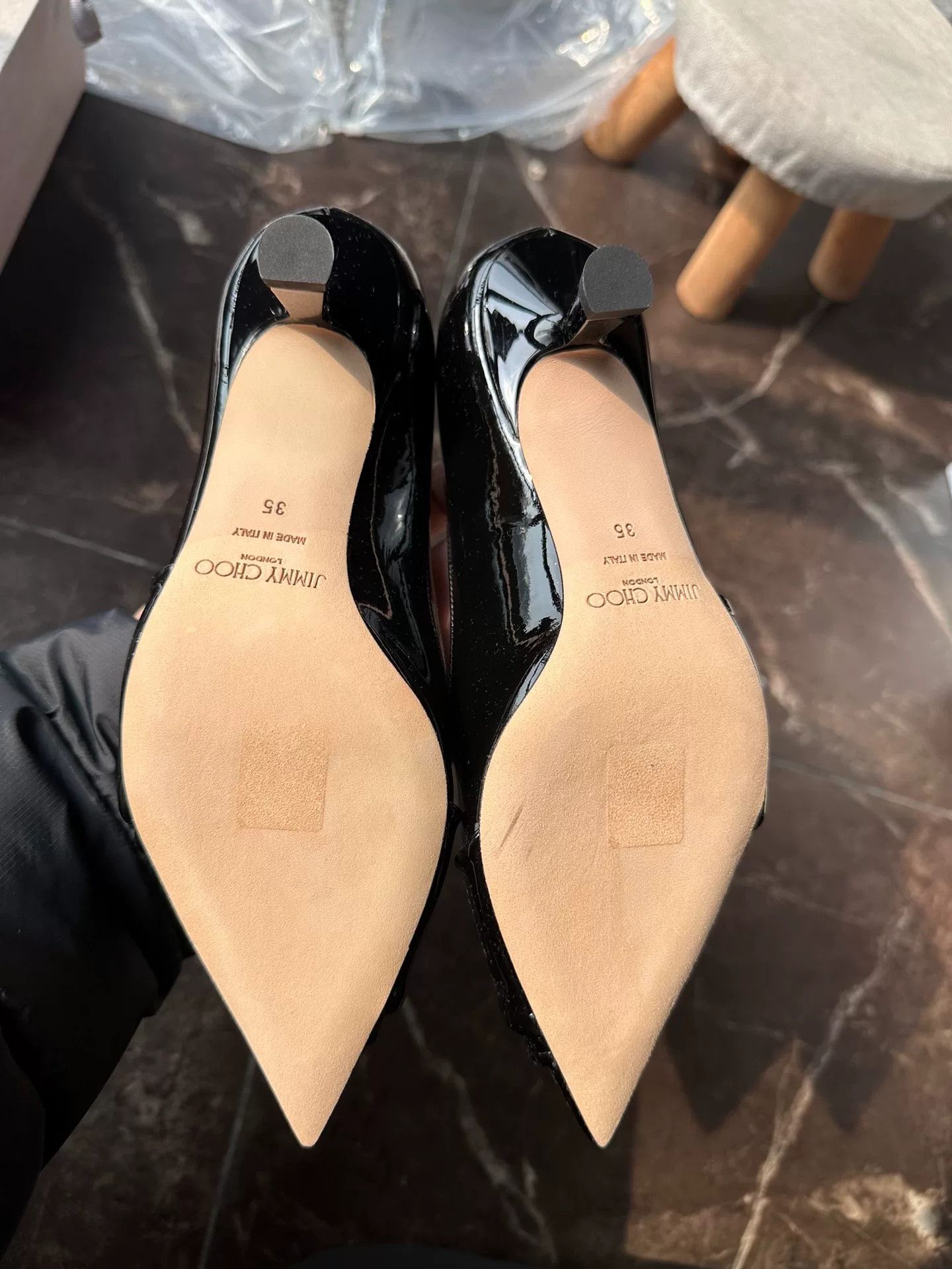 Jimmy Choo Jimmy Choo Black Patent Leather Heels Size US 4 / IT 34 - 6 Thumbnail