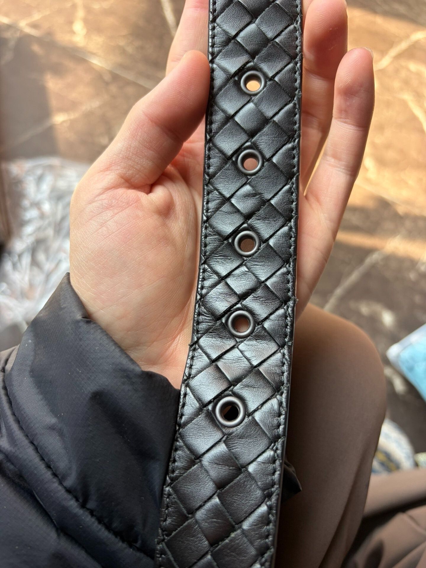 Bottega Veneta Bottega Veneta Black Woven Belt Size ONE SIZE - 6 Thumbnail