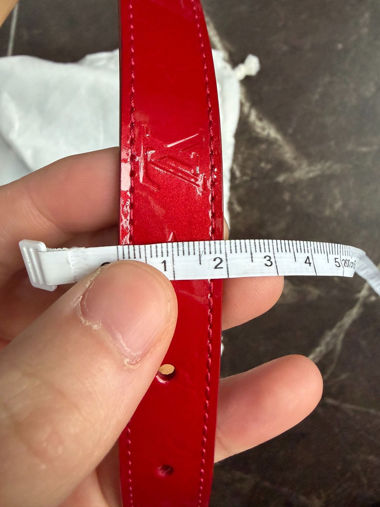 Louis Vuitton LV Red Patent Leather Women's Belt Size ONE SIZE - 9 Thumbnail
