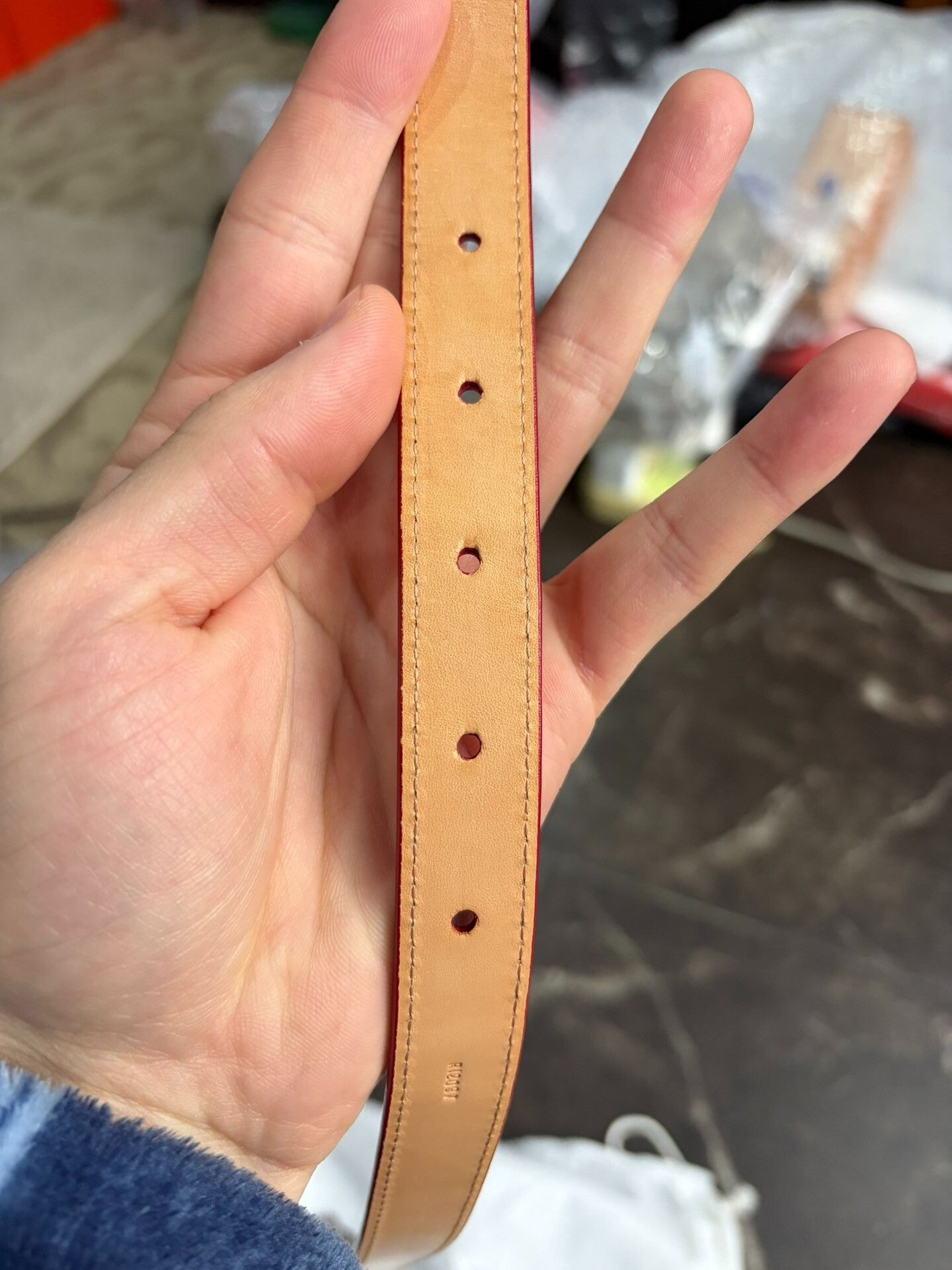 Louis Vuitton LV Red Patent Leather Women's Belt Size ONE SIZE - 8 Thumbnail