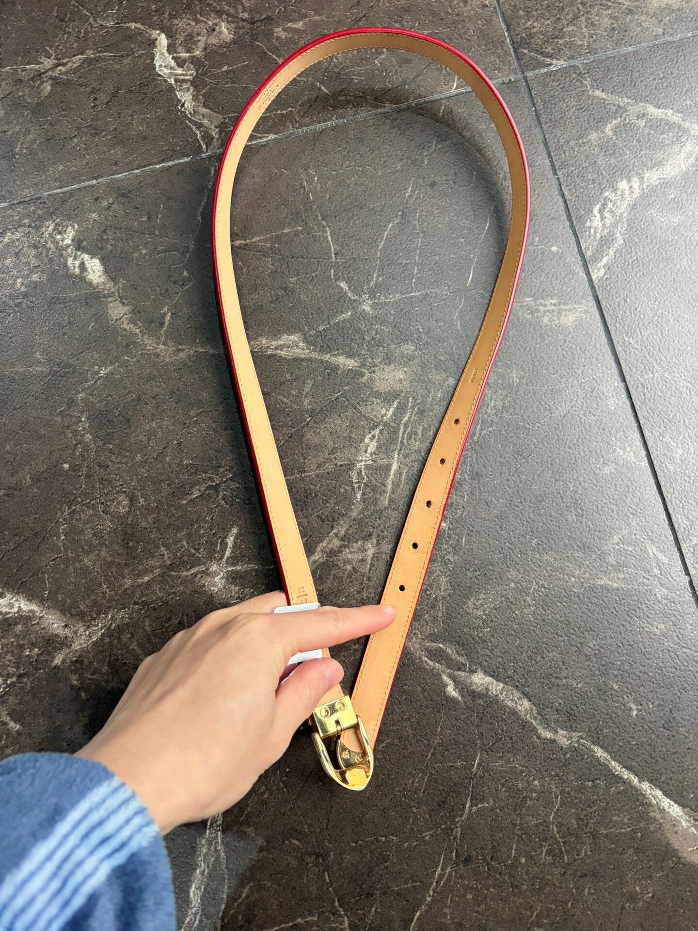 Louis Vuitton LV Red Patent Leather Women's Belt Size ONE SIZE - 2 Thumbnail