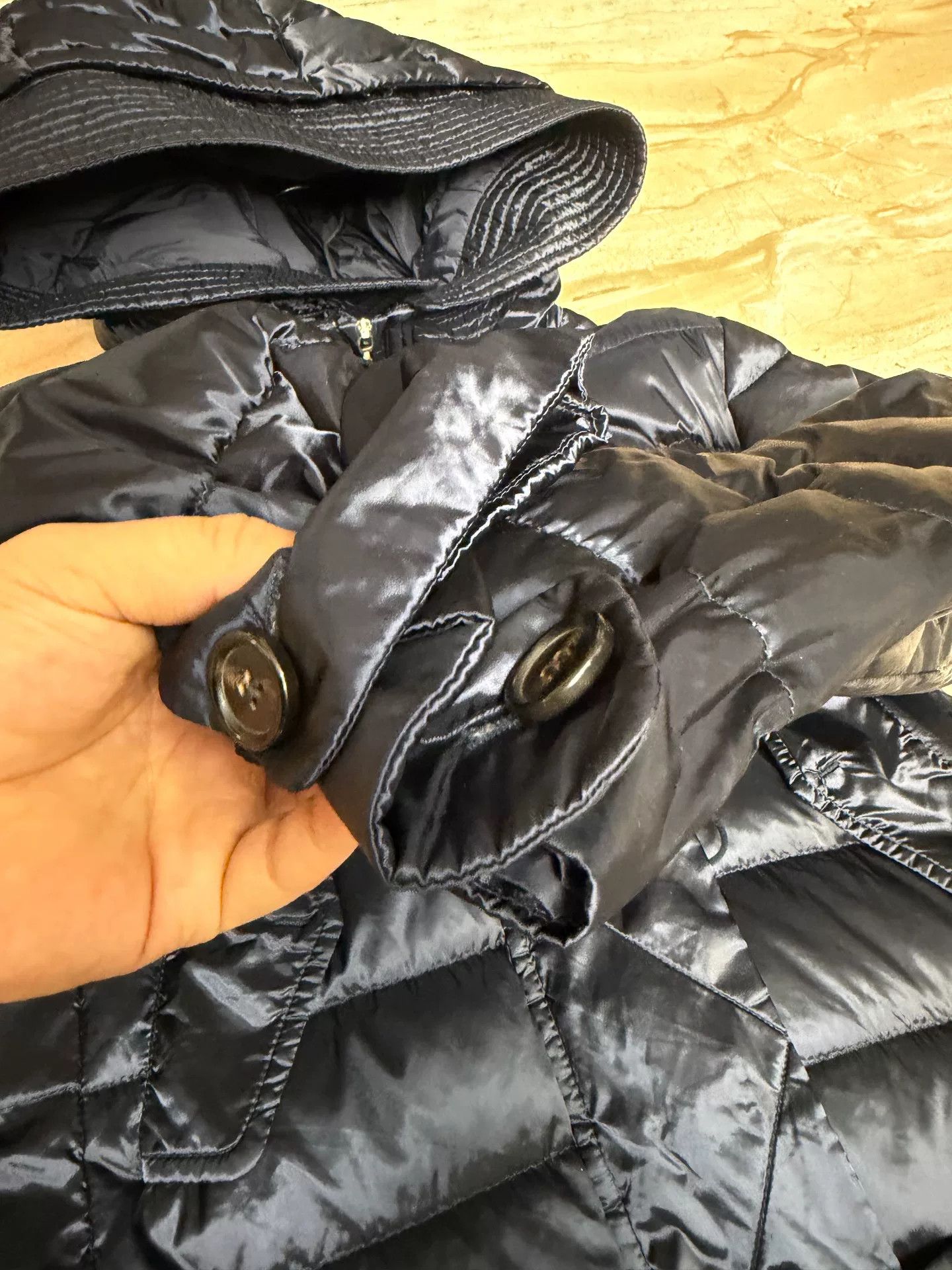 Max Mara S MaxMara Black Long Down Jacket Size US S / EU 44-46 / 1 - 2 Thumbnail