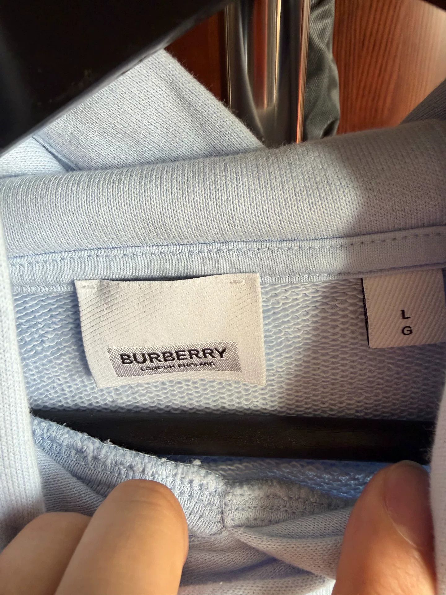 Burberry Burberry Men's White Logo Hoodie Size US L / EU 52-54 / 3 - 4 Thumbnail