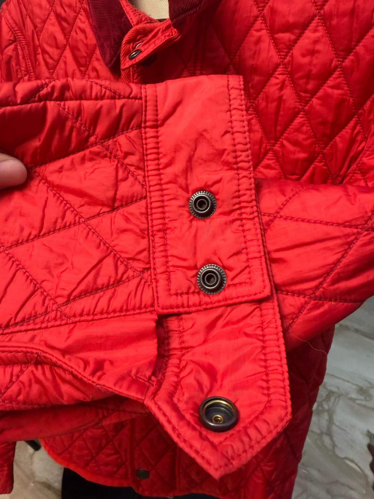 Burberry Burberry Brit Red Quilted Cotton Jacket Size US L / EU 52-54 / 3 - 7 Thumbnail
