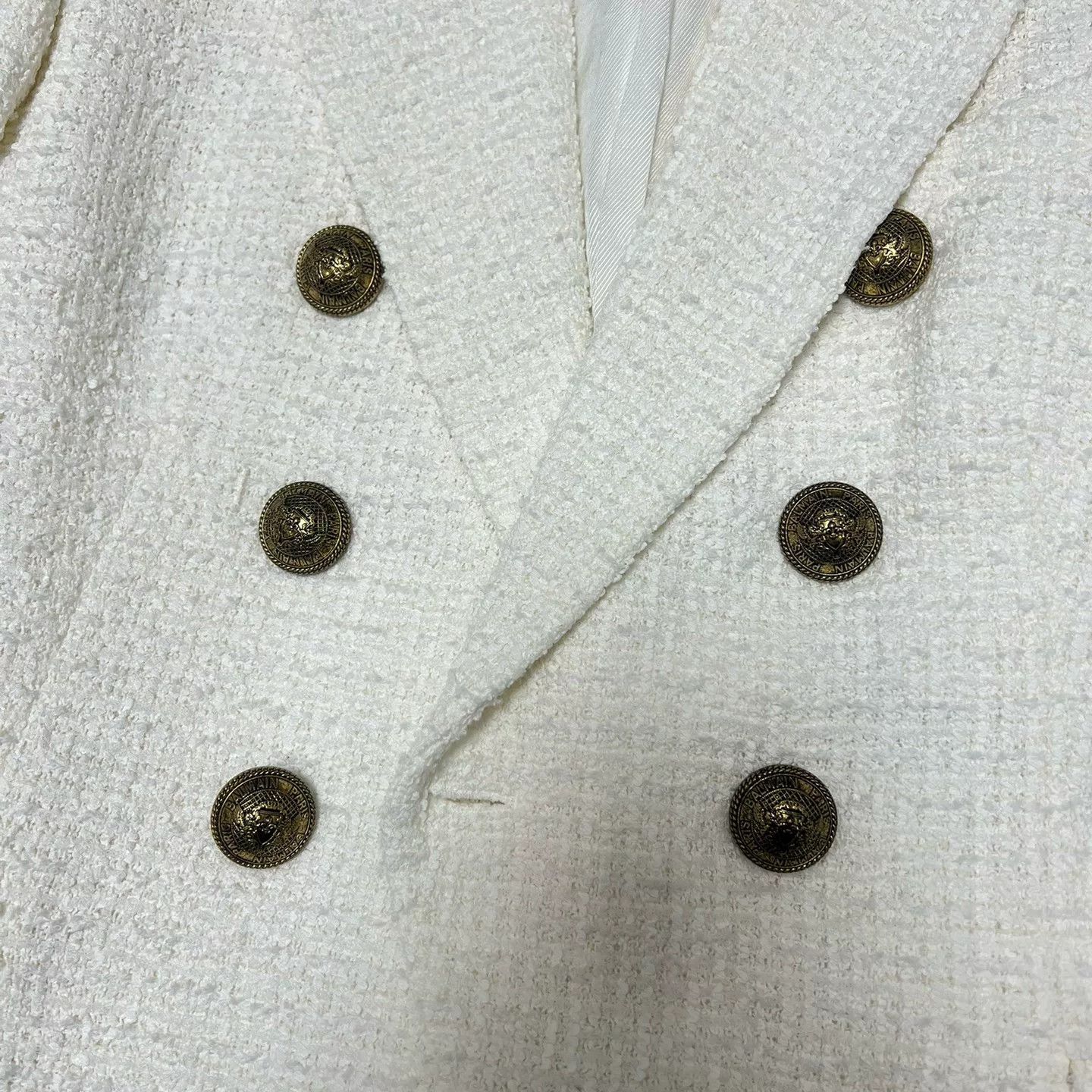 Balmain Balmain White Gold Button Lapel Blazer 38 Size S / US 4 / IT 40 - 4 Thumbnail