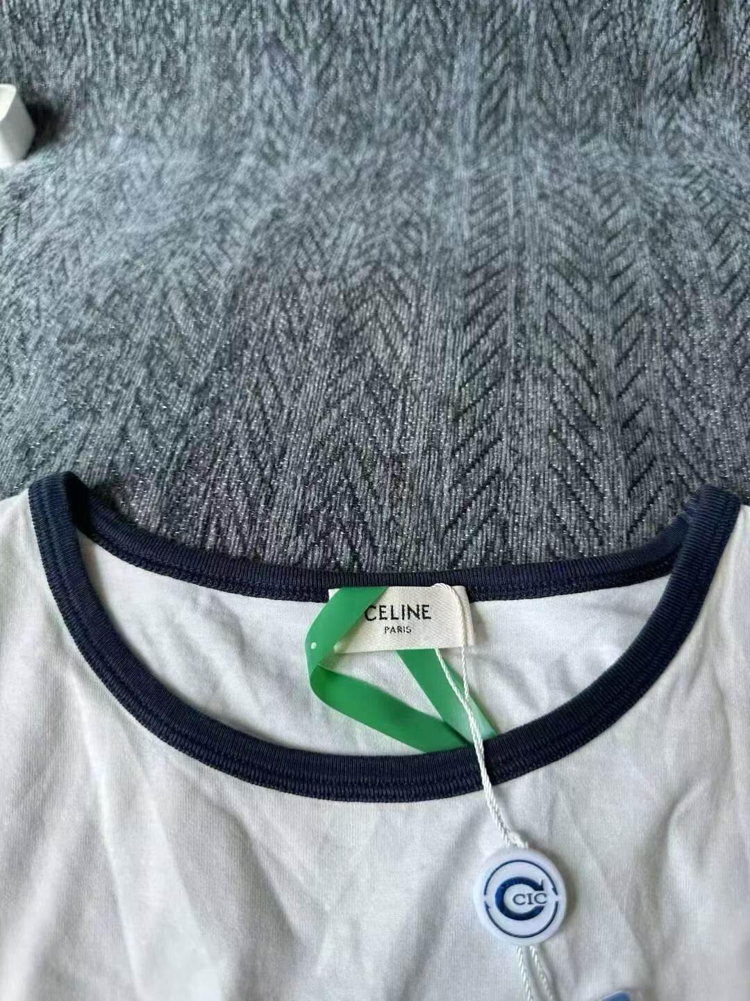 Celine Celine Triomphe Short Sleeve Top Size L / US 10 / IT 46 - 3 Thumbnail