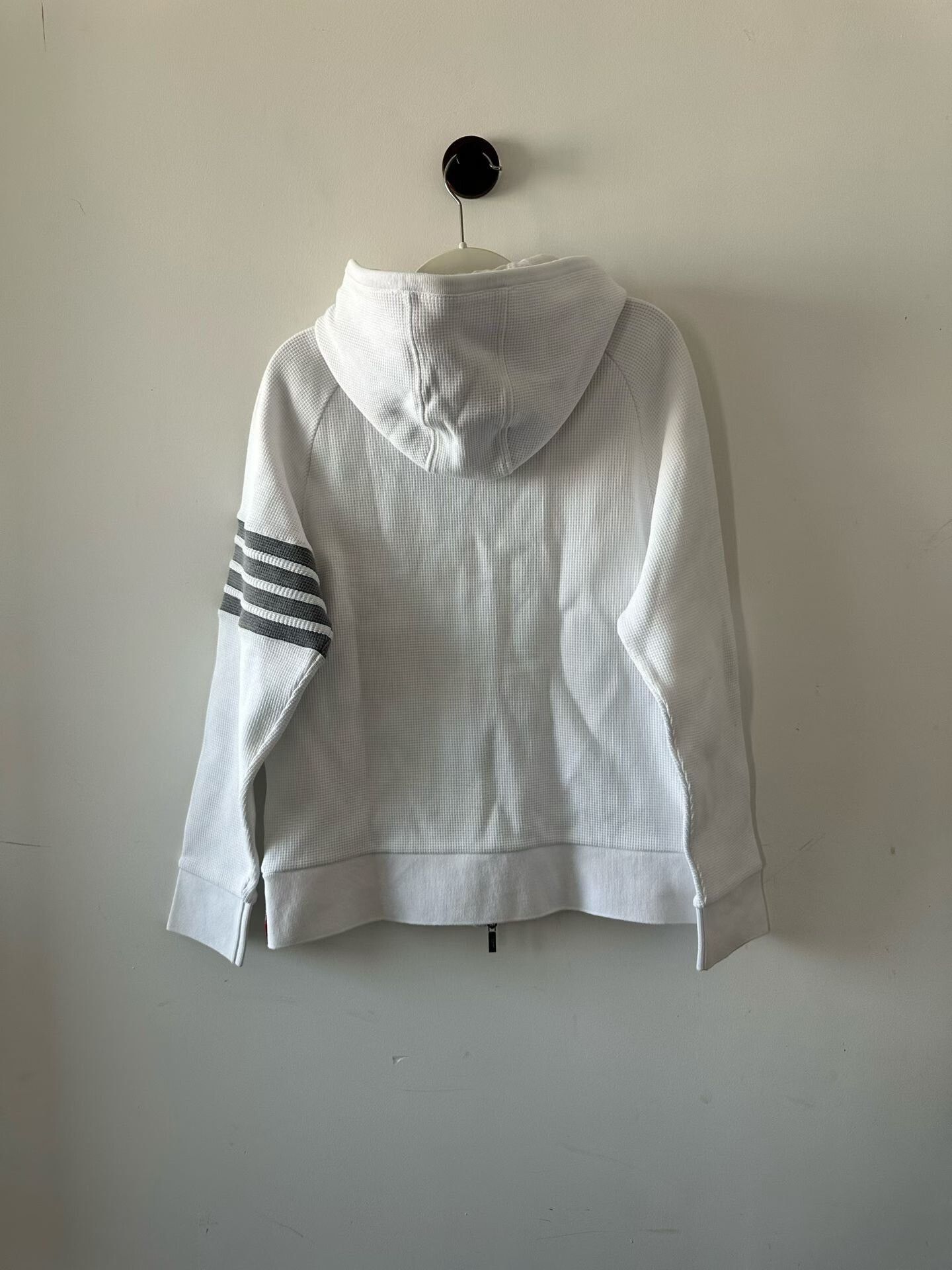Thom Browne Thom Browne White Waffle Zip Hoodie Size US L / EU 52-54 / 3 - 2 Thumbnail