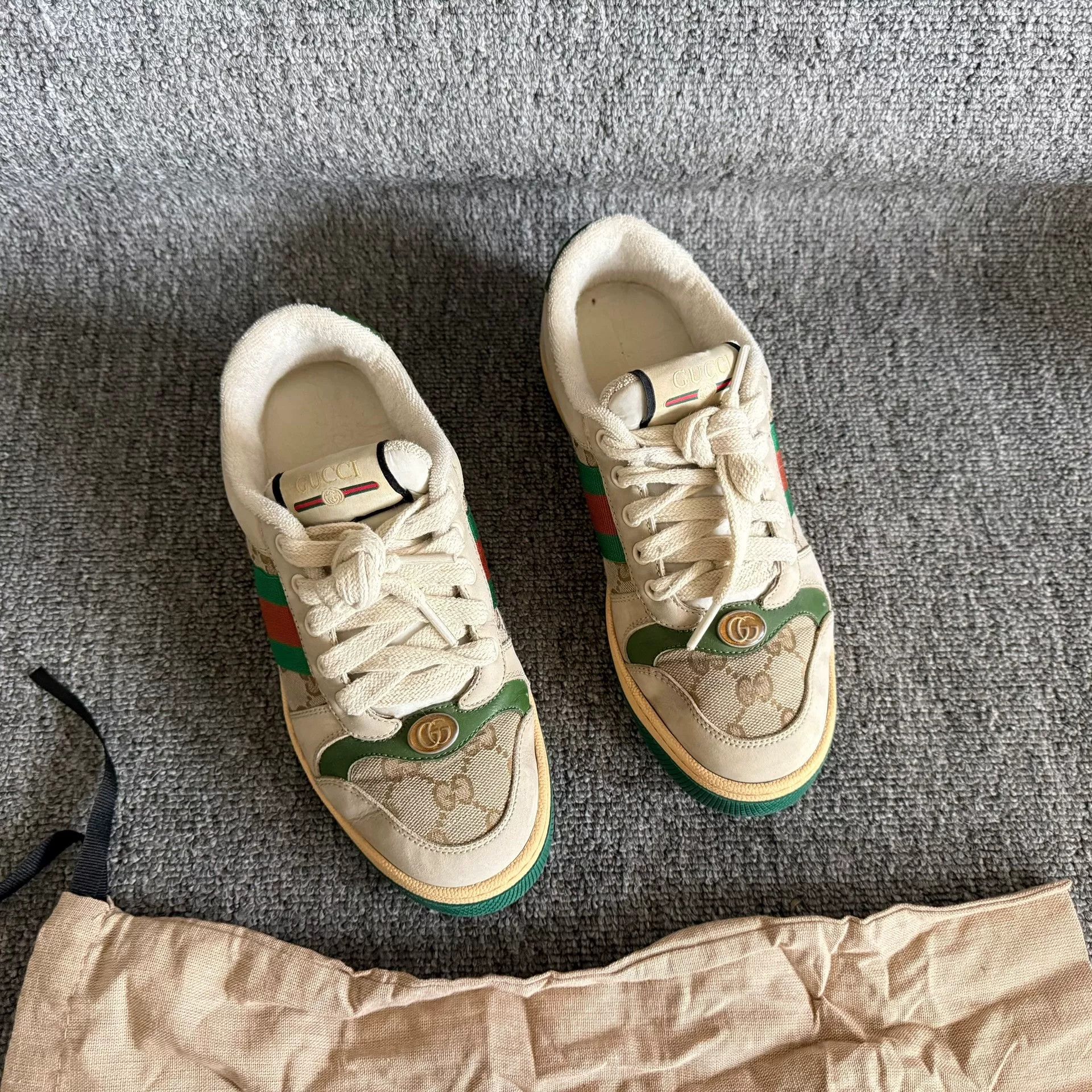 Gucci Gucci Green Tail Dirty Shoes Size 36 Size US 5 / IT 35 - 6 Thumbnail