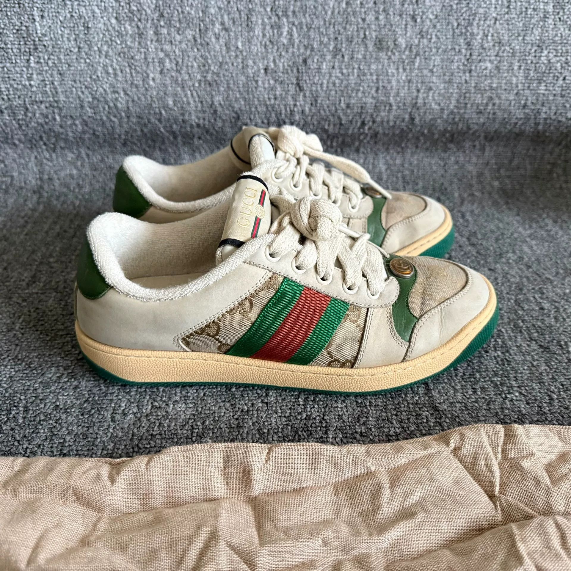 Gucci Gucci Green Tail Dirty Shoes Size 36 Size US 5 / IT 35 - 5 Thumbnail
