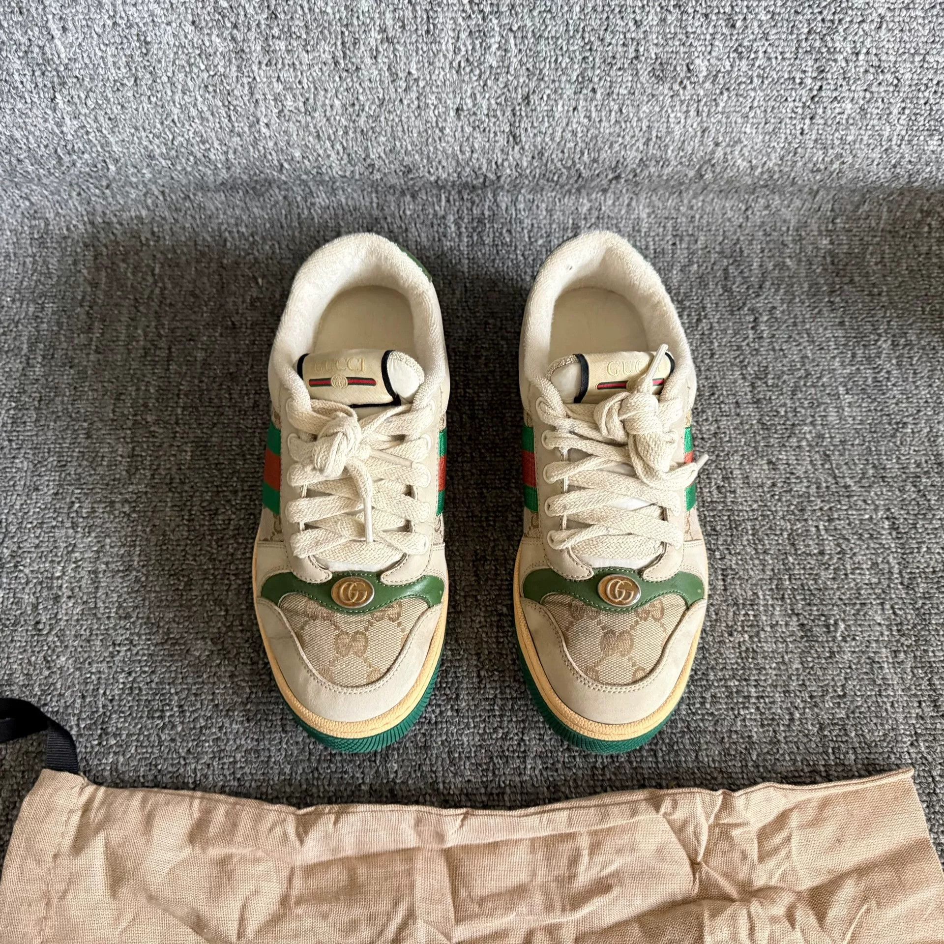 Gucci Gucci Green Tail Dirty Shoes Size 36 Size US 5 / IT 35 - 3 Thumbnail