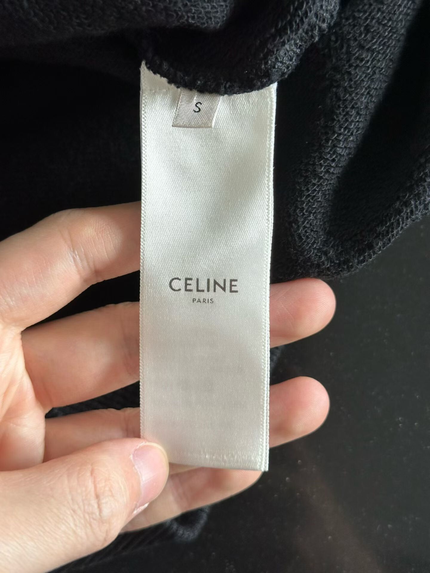 Celine Celine Black Back Logo Hoodie Size US S / EU 44-46 / 1 - 3 Thumbnail