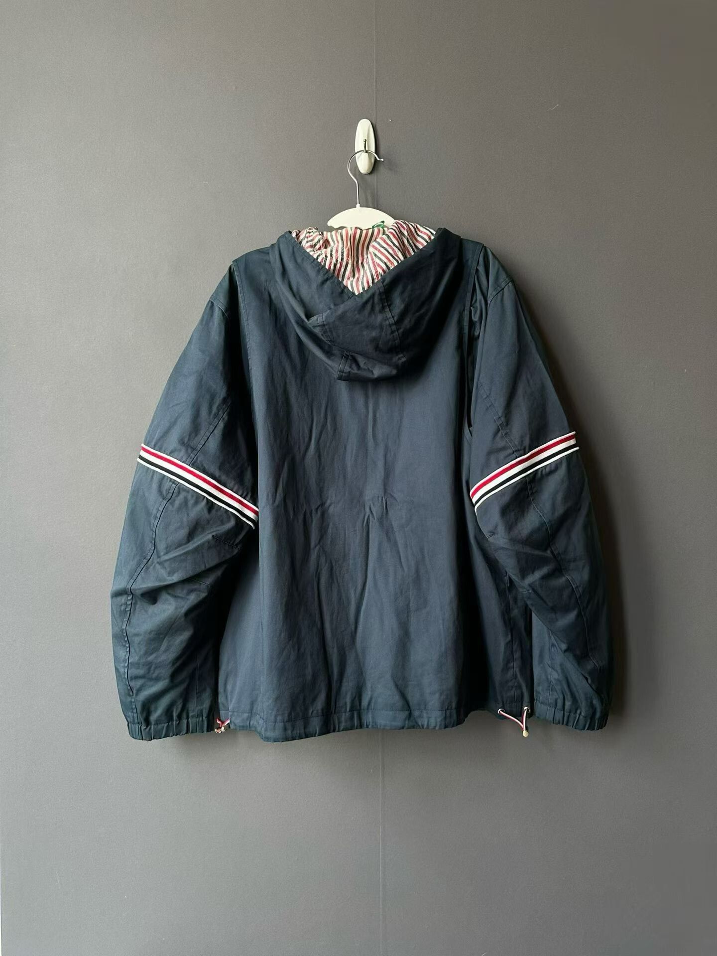 Thom Browne Thom Browne Striped Windbreaker Jacket Size US S / EU 44-46 / 1 - 2 Thumbnail