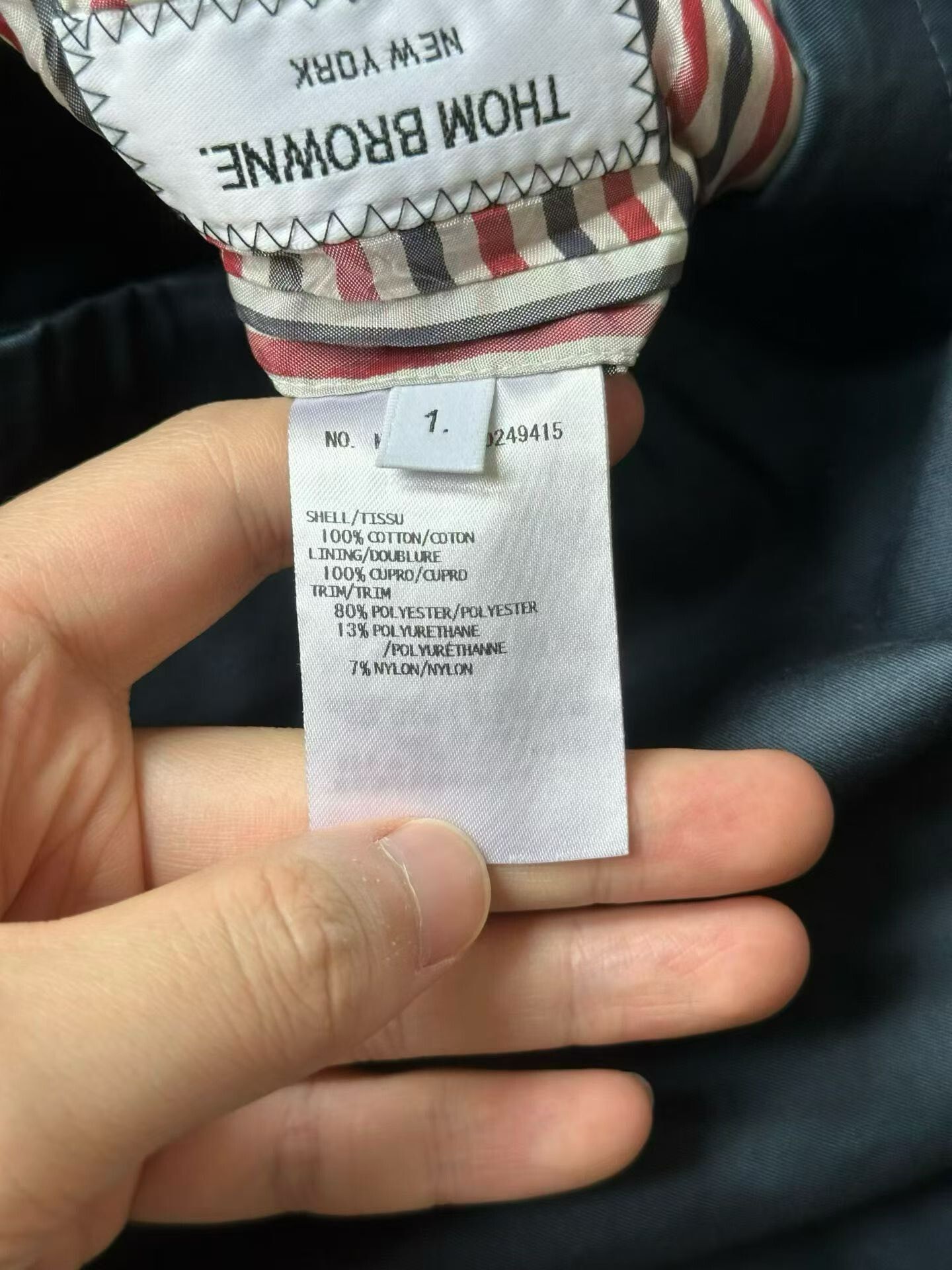 Thom Browne Thom Browne Striped Windbreaker Jacket Size US S / EU 44-46 / 1 - 5 Thumbnail