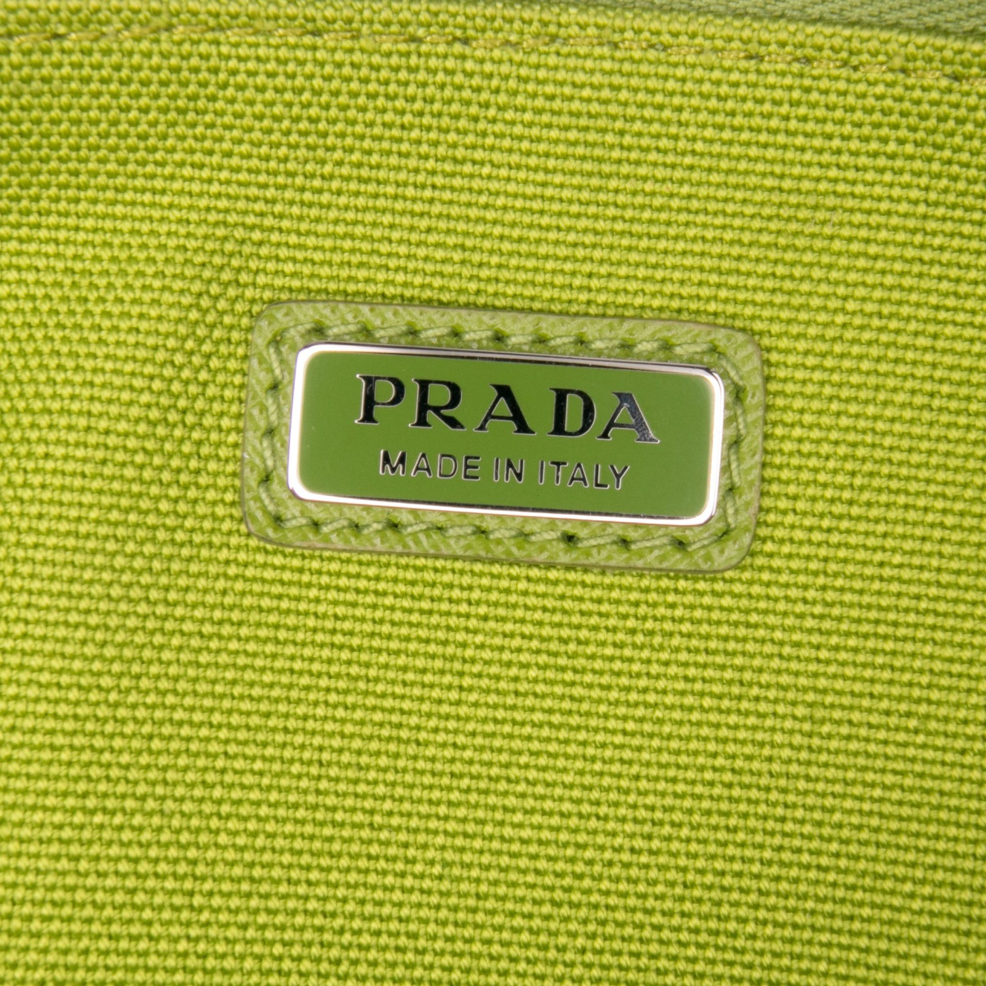 Prada Canvas Canapa Triangle Logo Wristlet Clutch Size ONE SIZE - 5 Thumbnail