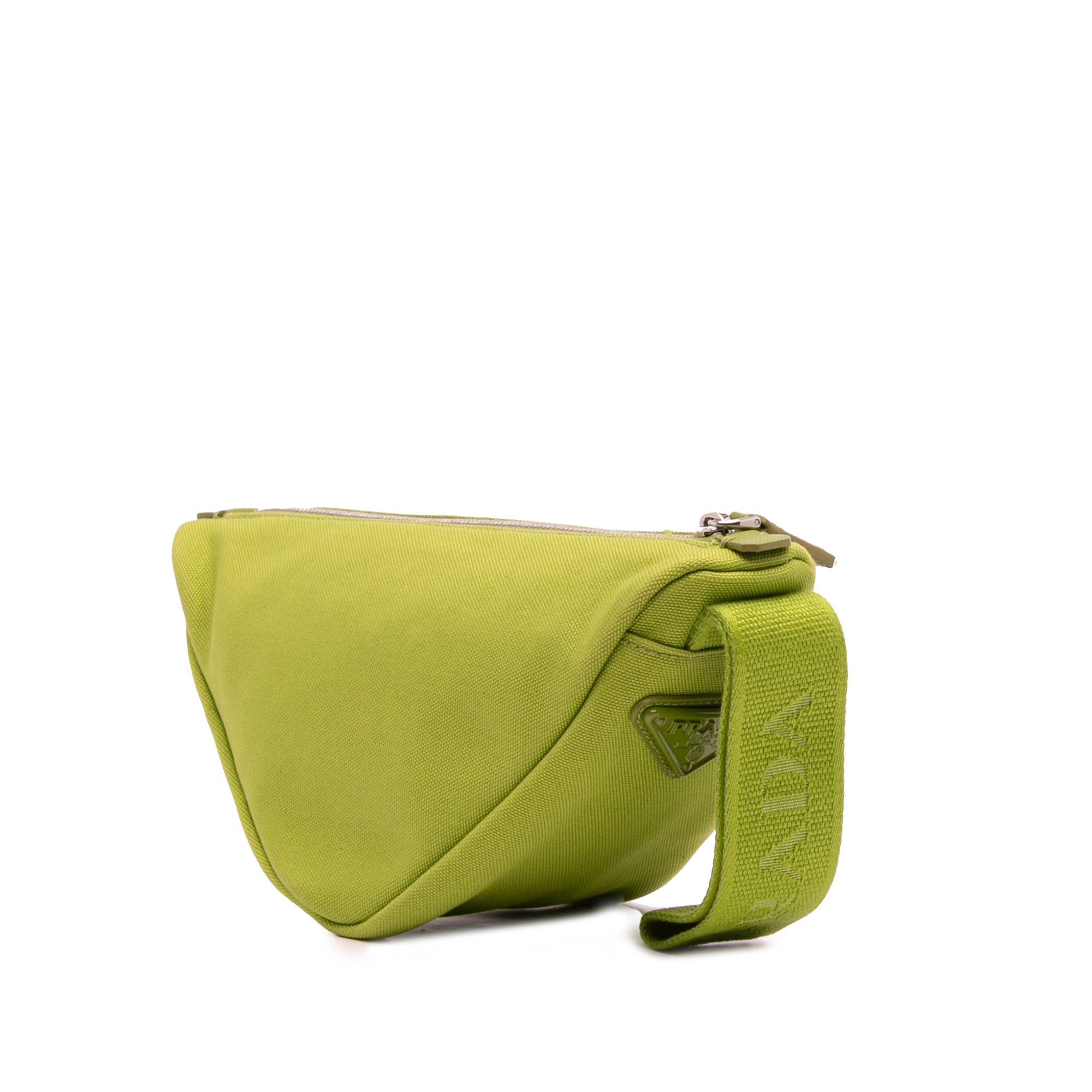 Prada Canvas Canapa Triangle Logo Wristlet Clutch Size ONE SIZE - 2 Thumbnail