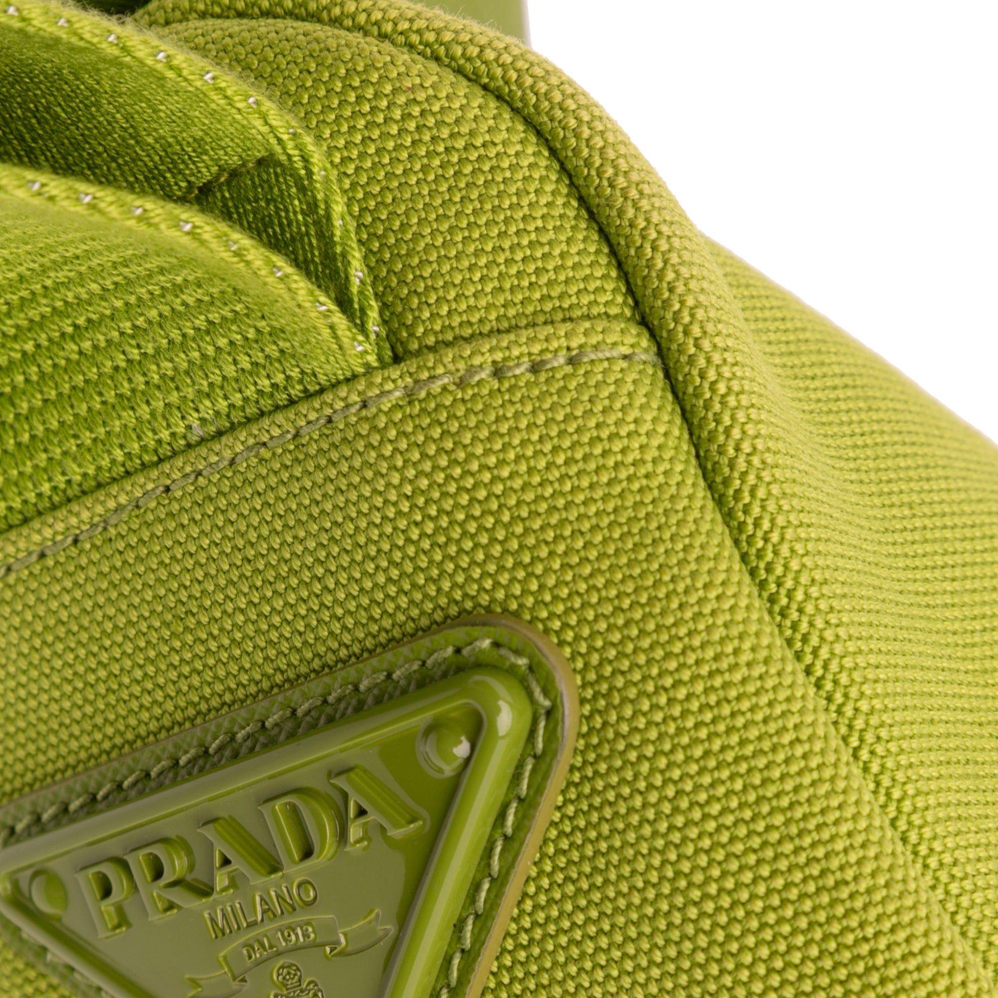 Prada Canvas Canapa Triangle Logo Wristlet Clutch Size ONE SIZE - 8 Thumbnail