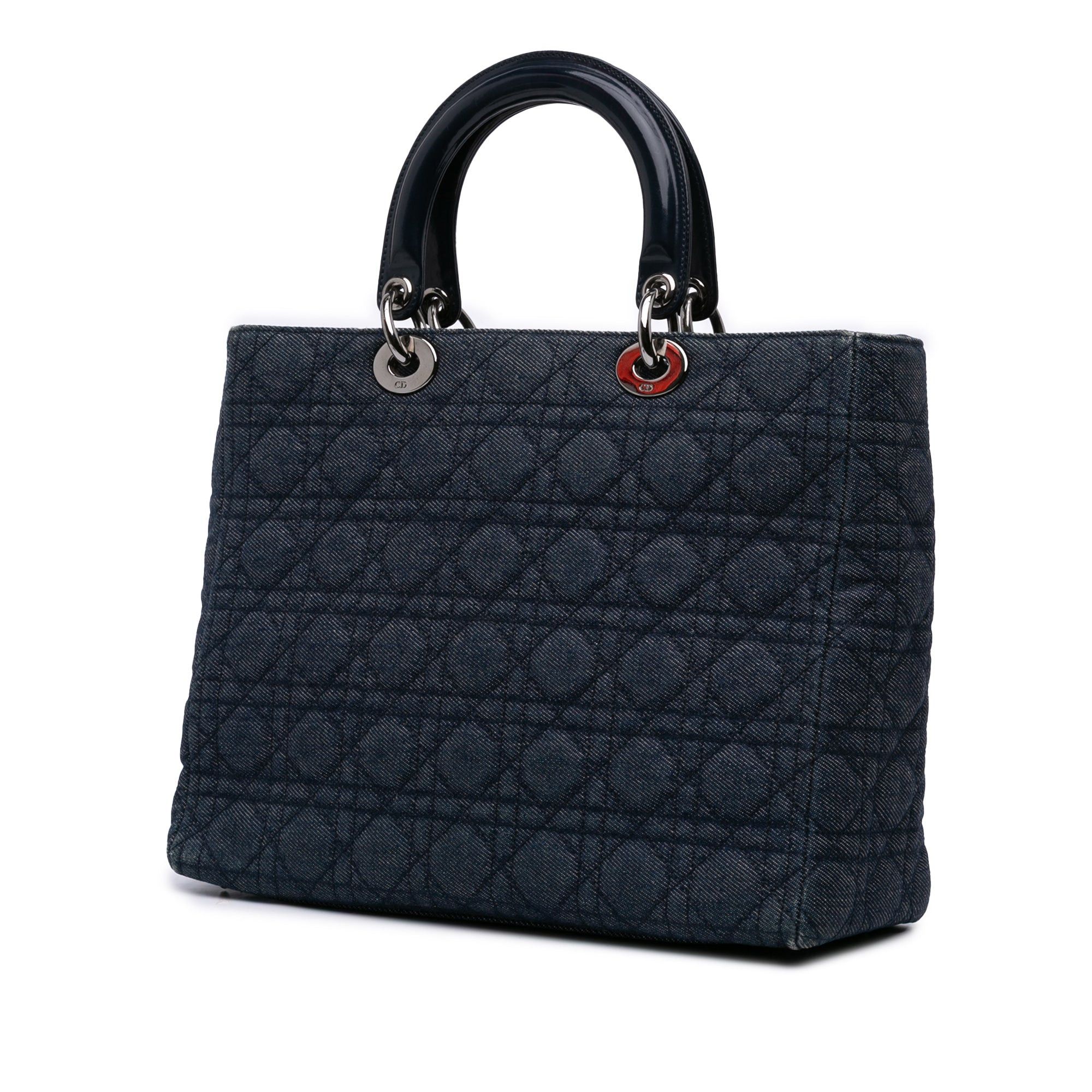Dior Large Denim Cannage Lady Dior Size ONE SIZE - 2 Thumbnail