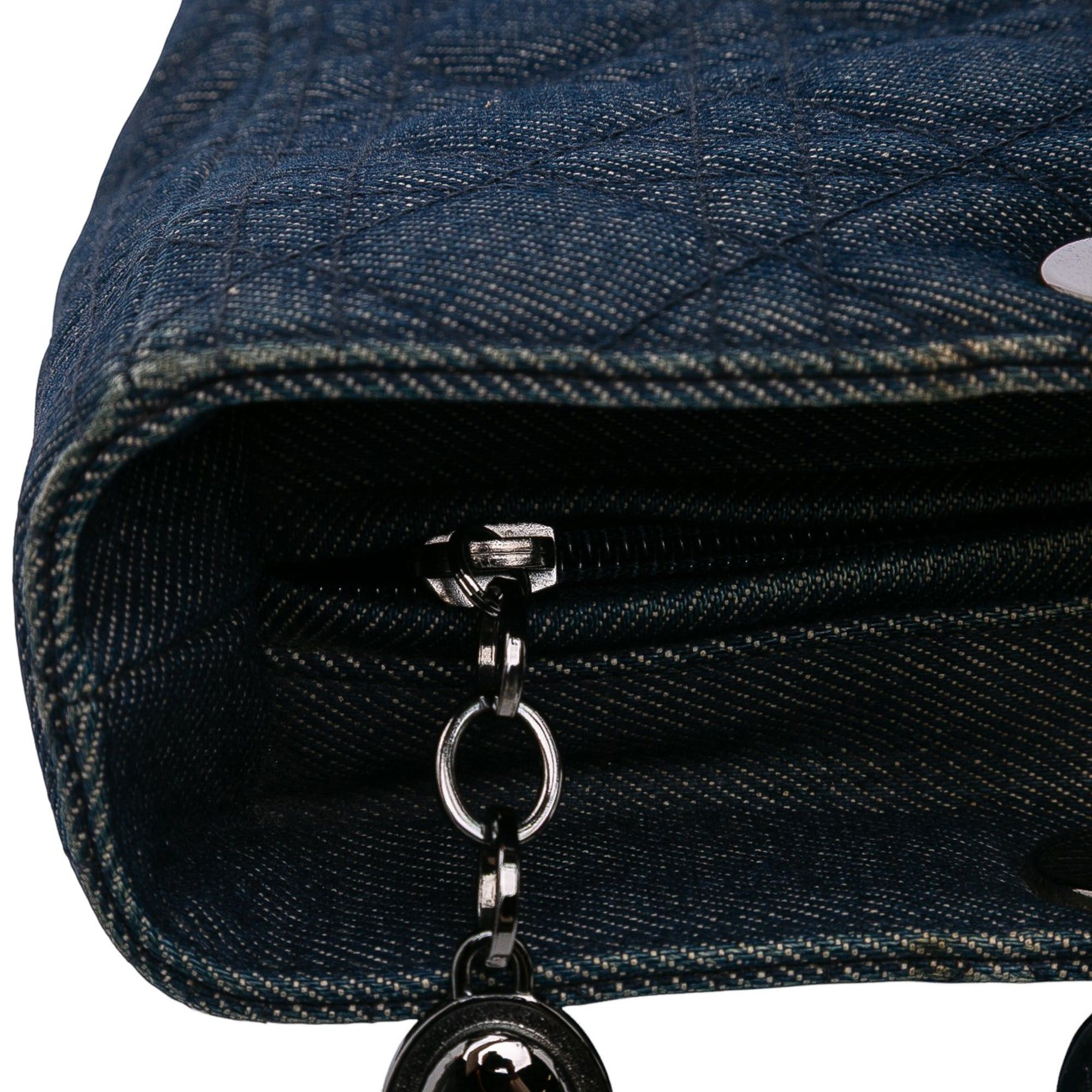 Dior Large Denim Cannage Lady Dior Size ONE SIZE - 10 Thumbnail