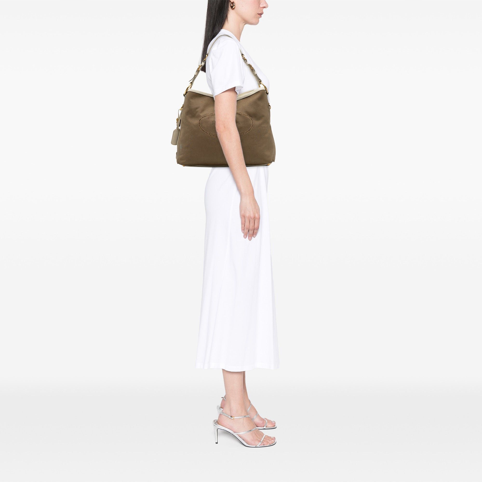 Prada Canvas Canapa Logo Shoulder Bag Size ONE SIZE - 12 Thumbnail
