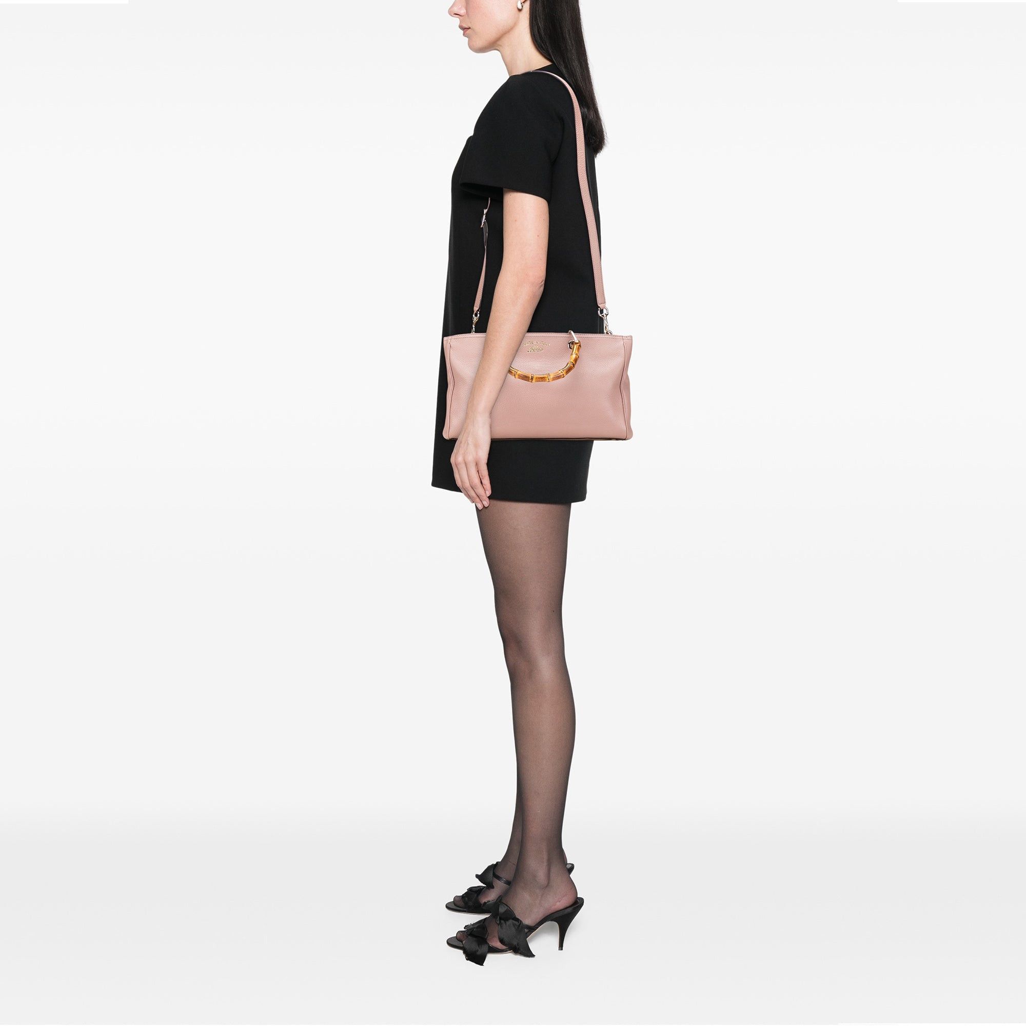 Gucci Medium Calfskin Bamboo Shopper Satchel Size ONE SIZE - 9 Thumbnail