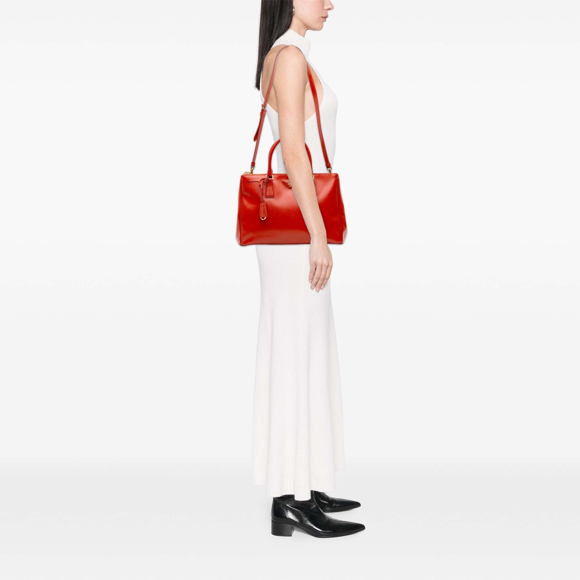 Prada Medium Saffiano Vernice Galleria Double Zip Satchel Size ONE SIZE - 12 Thumbnail