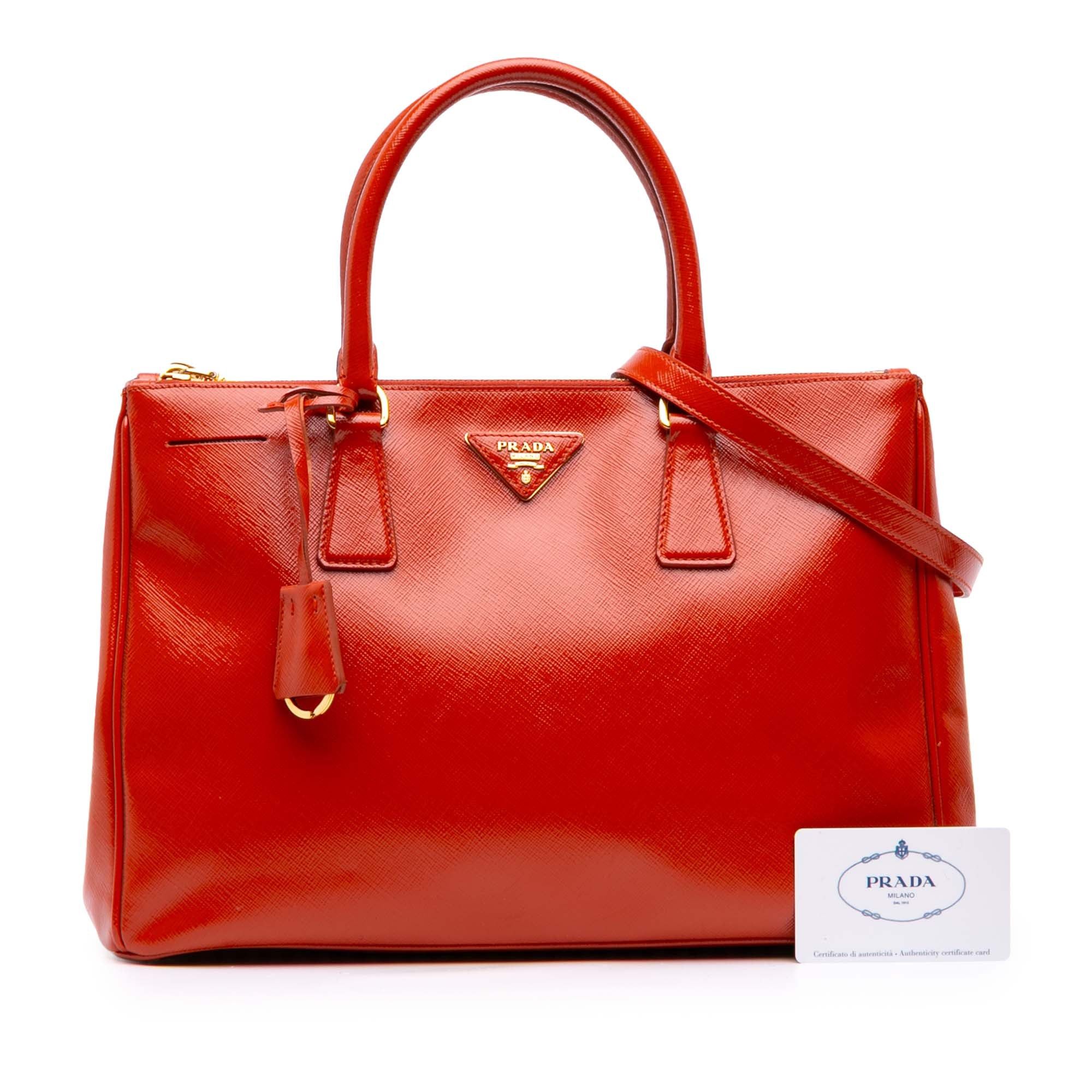 Prada Medium Saffiano Vernice Galleria Double Zip Satchel Size ONE SIZE - 13 Thumbnail