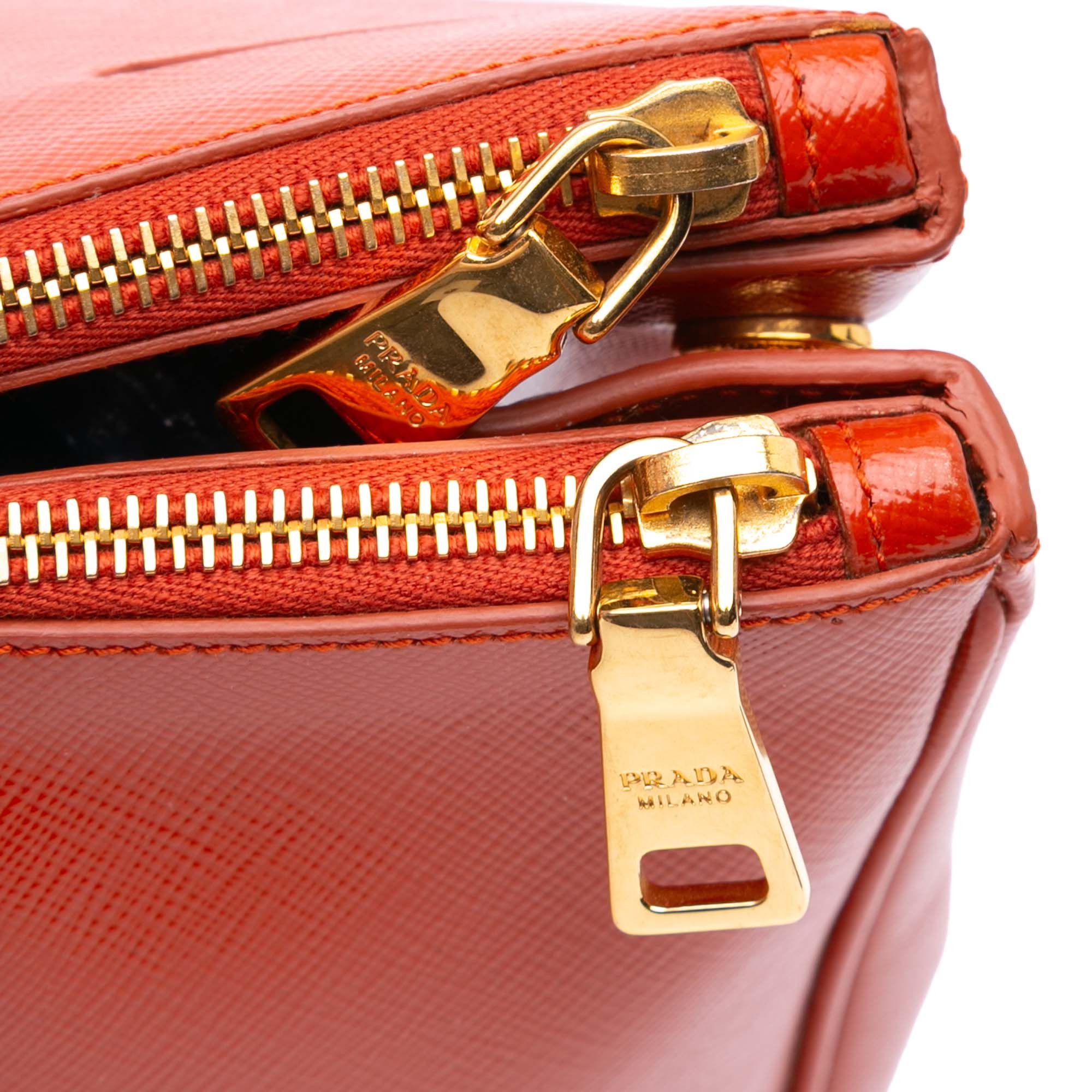 Prada Medium Saffiano Vernice Galleria Double Zip Satchel Size ONE SIZE - 10 Thumbnail