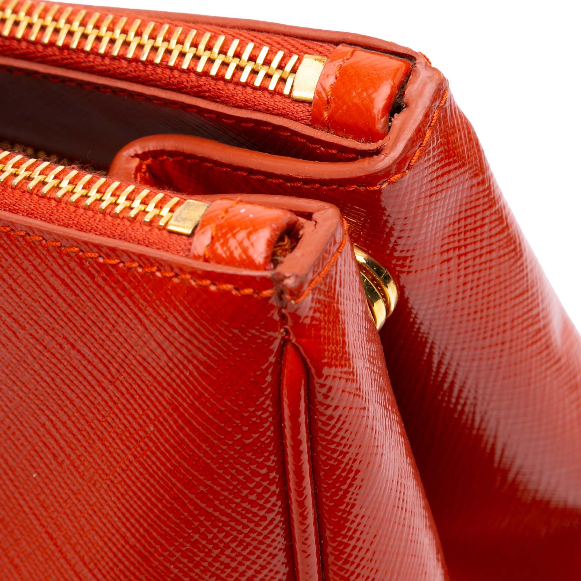 Prada Medium Saffiano Vernice Galleria Double Zip Satchel Size ONE SIZE - 11 Thumbnail