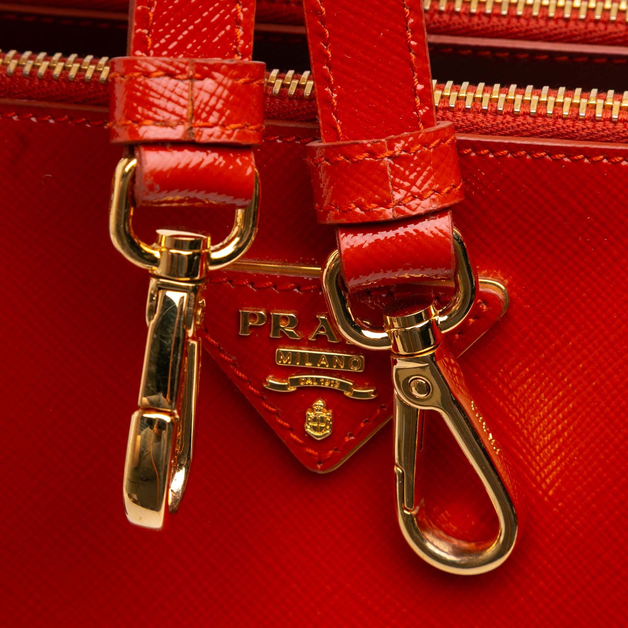 Prada Medium Saffiano Vernice Galleria Double Zip Satchel Size ONE SIZE - 6 Thumbnail