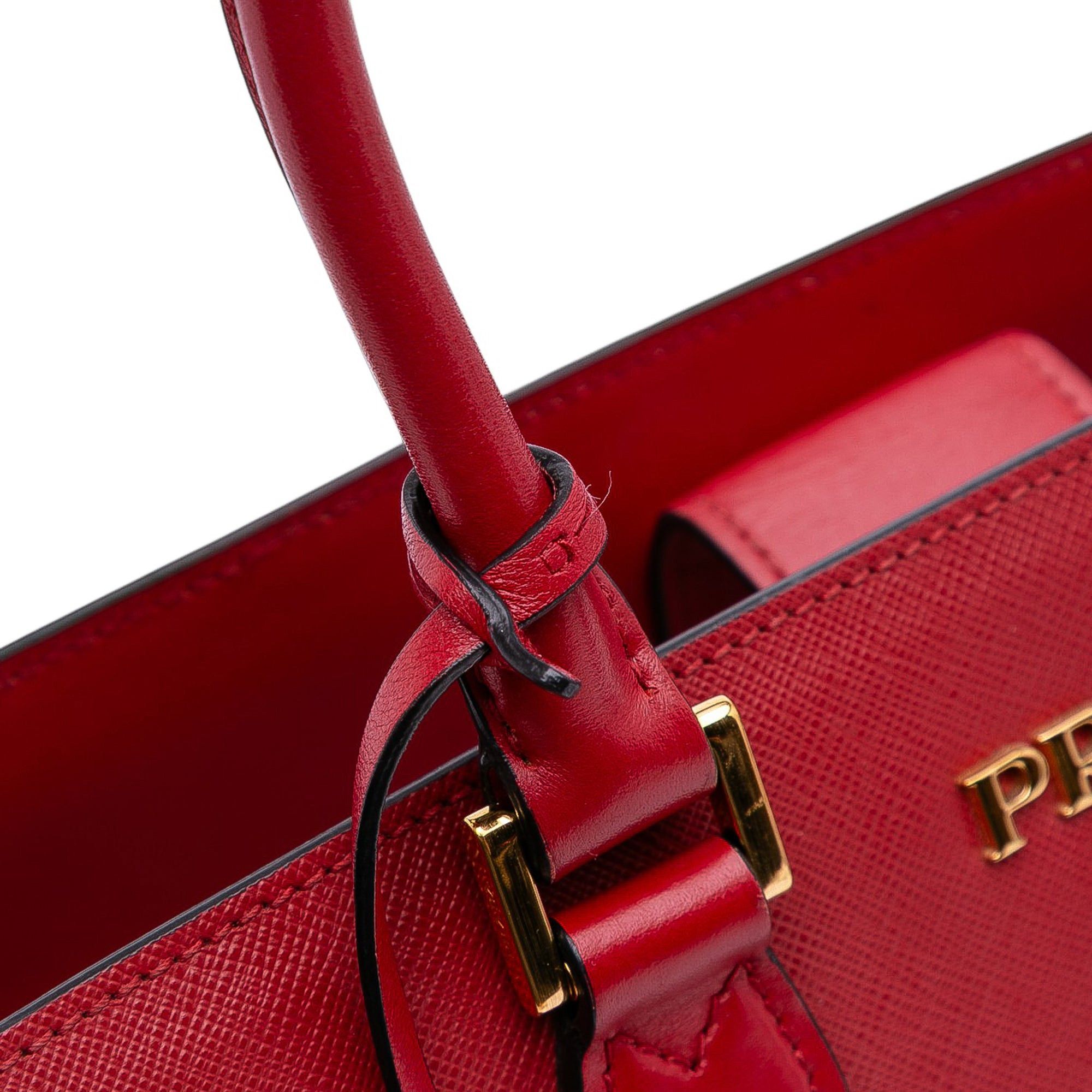 Prada Soft Calf Trimmed Saffiano Convertible Tote Size ONE SIZE - 8 Thumbnail